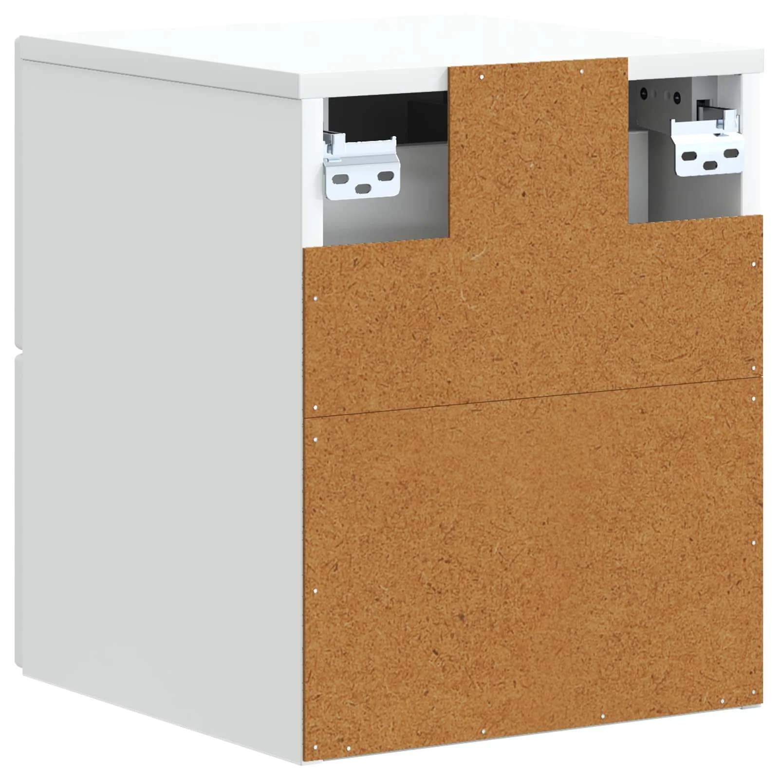 Stenski nočni omarici 2 kos Bela 33 x 34,5 x 40 cm - slika 9
