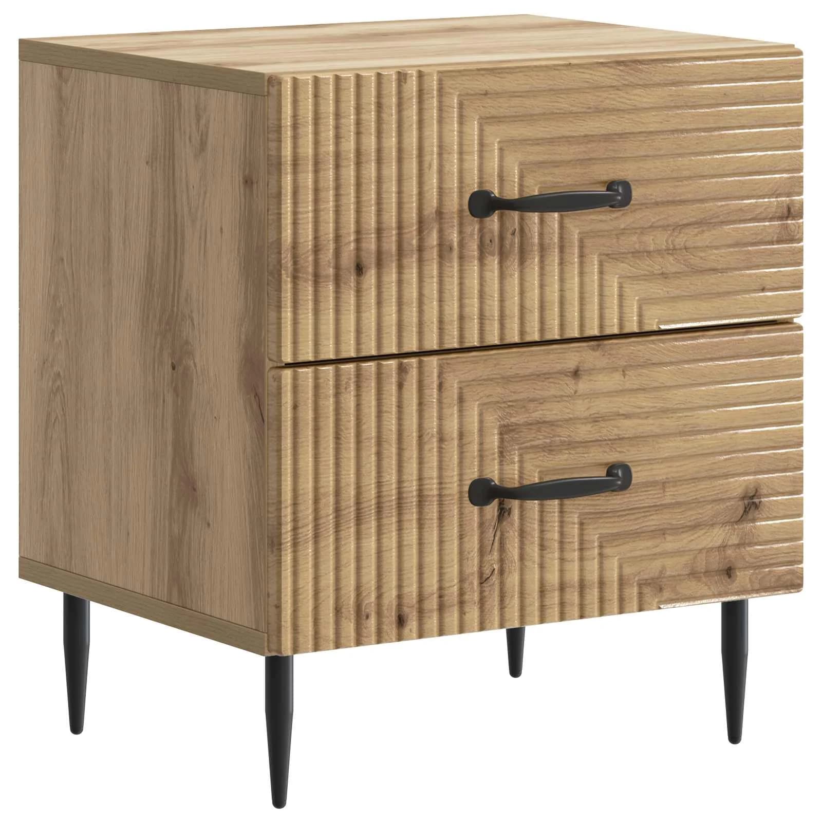 Nočna omarica Artisan hrast 43 x 34,5 x 47,5 cm Inženirski les - slika 2