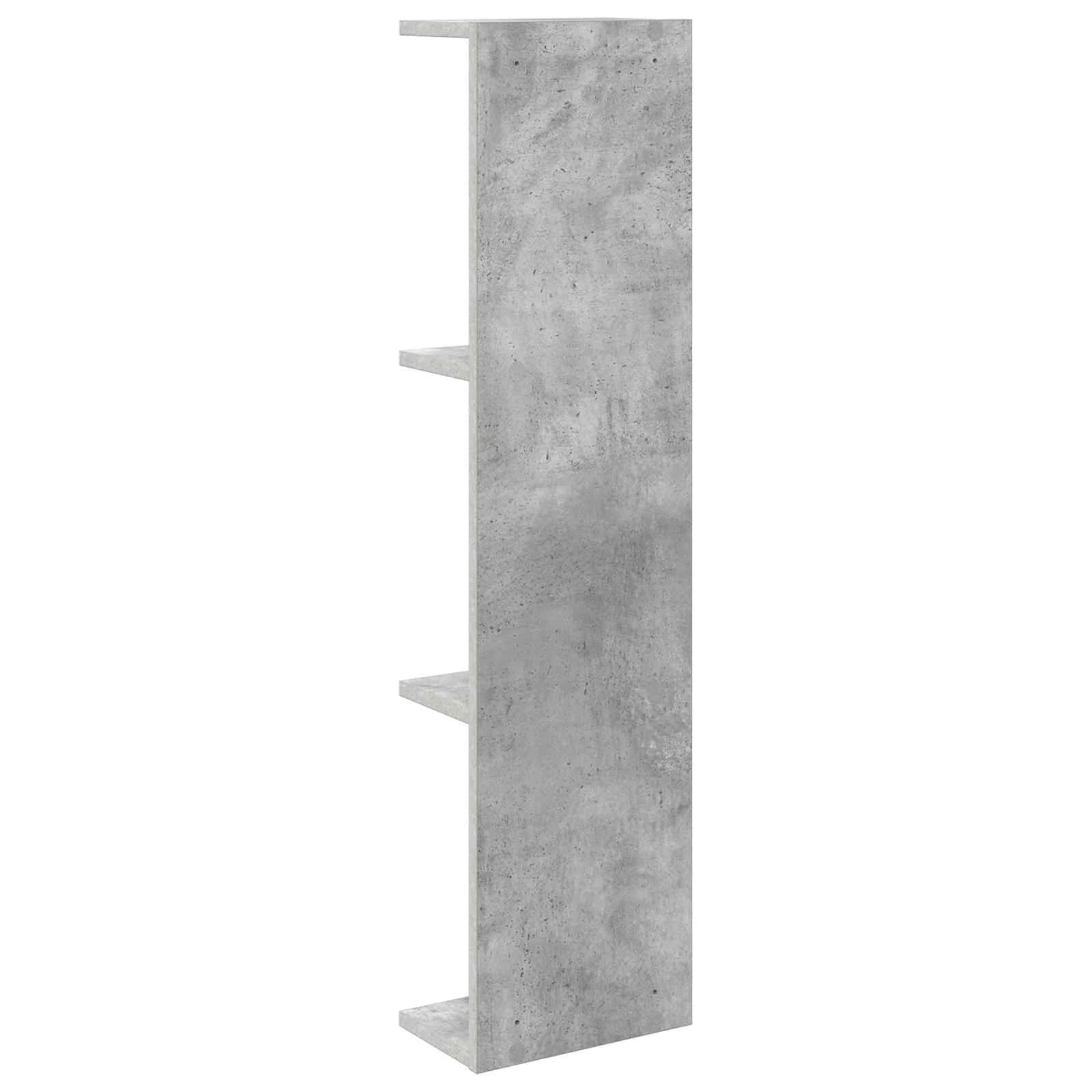 Stenska polica Betonsko siva 25 x 15 x 100 cm Inženirski les - slika 6