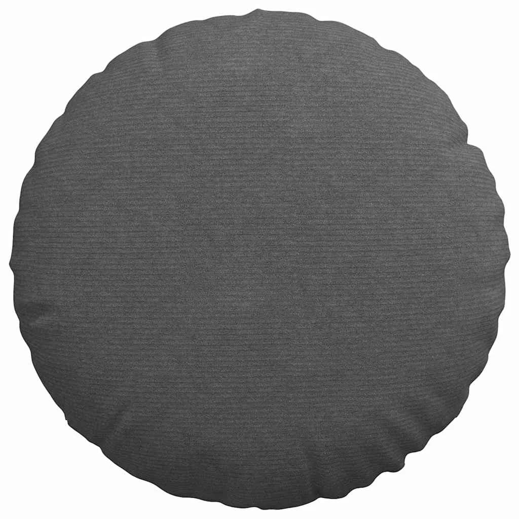 Sedežne blazine 2 kos Žametna tkanina Temno siva Ø 80 cm - slika 6