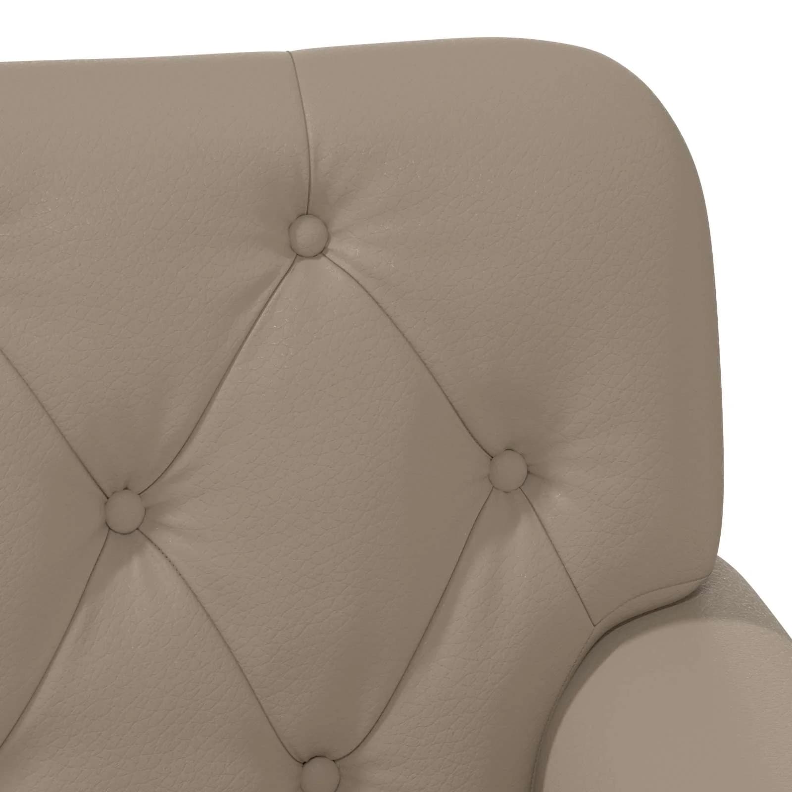 Dvojnica s gumbi Kapučino 120 x 65 x 77 cm Umetno usnje - slika 7