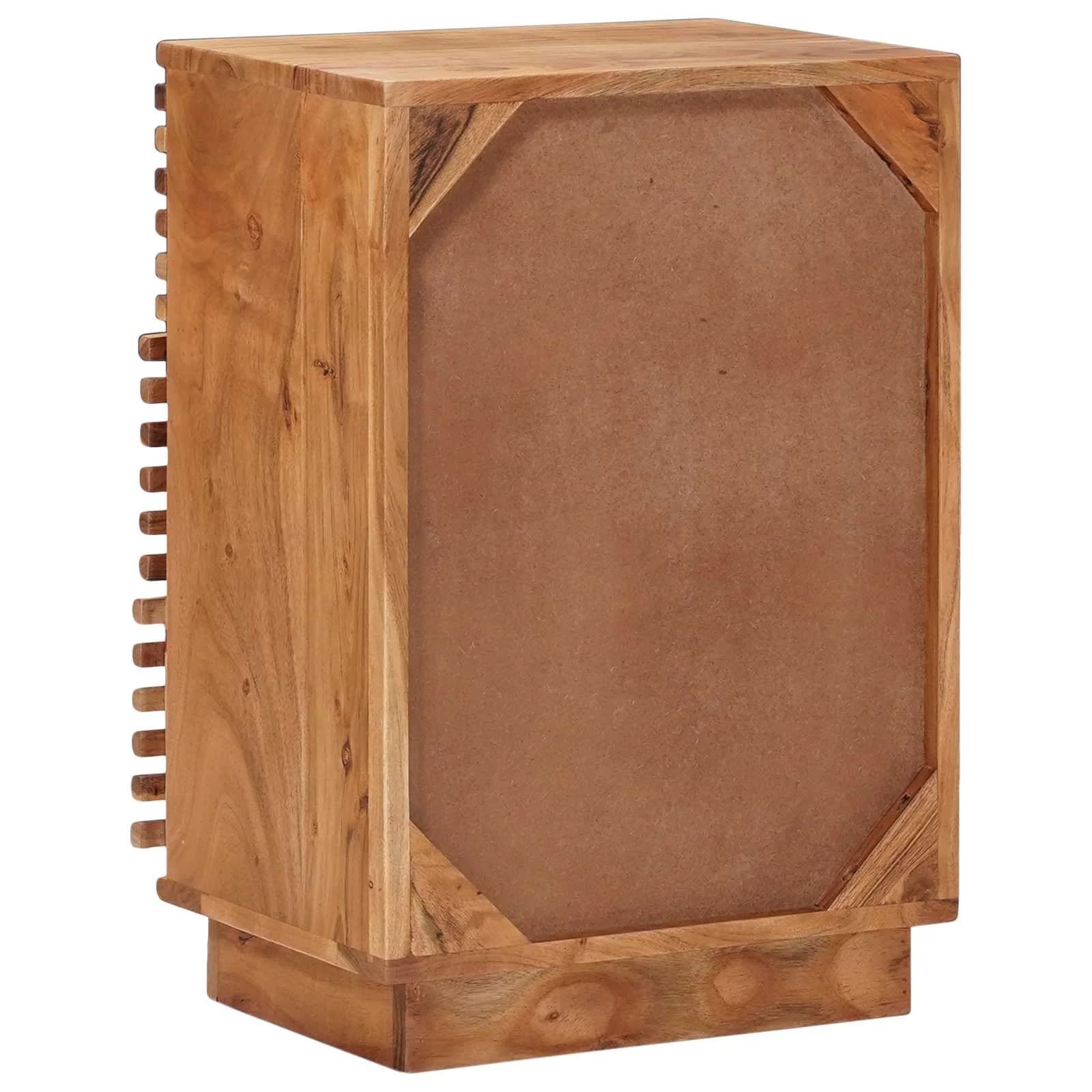 Ročno izdelana nočna omarica Teak rjava 40 x 30 x 60 cm - slika 7