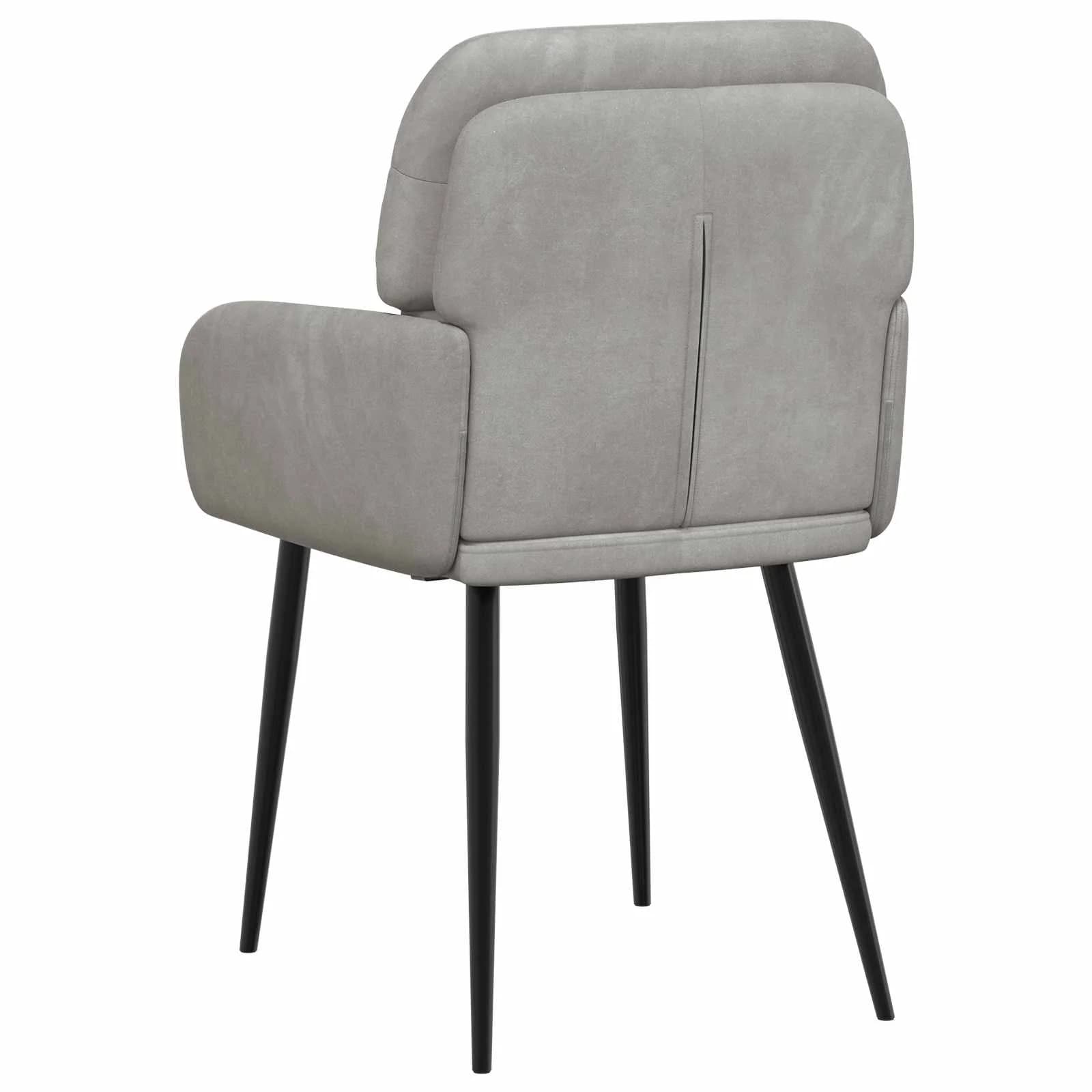 Jedilni stoli 4 kos Žamet Svetlo siva 59 x 59,5 x 90 cm - slika 5