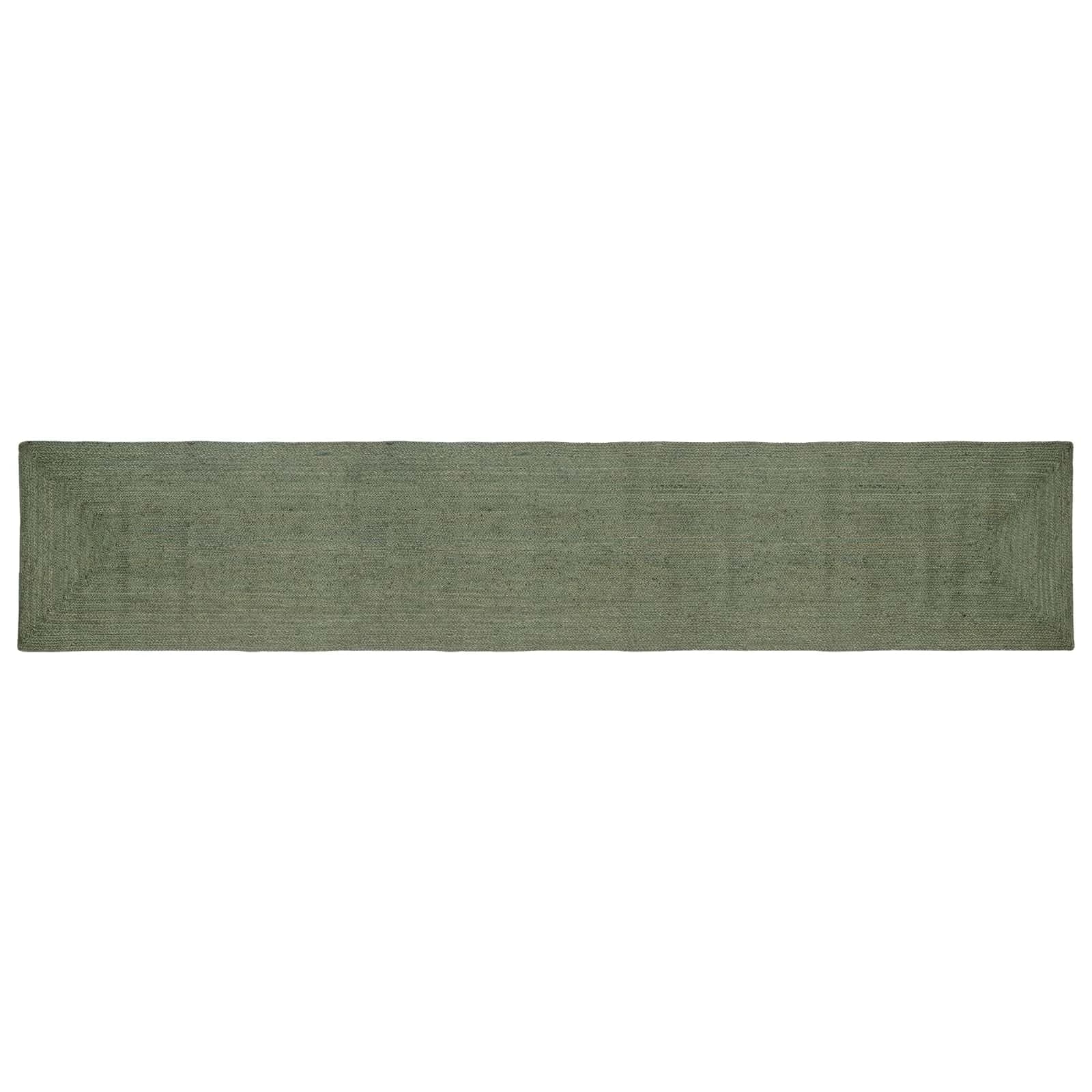 Preproge za površine Pravokotna Olivno zelena 60 x 400 cm Juta
