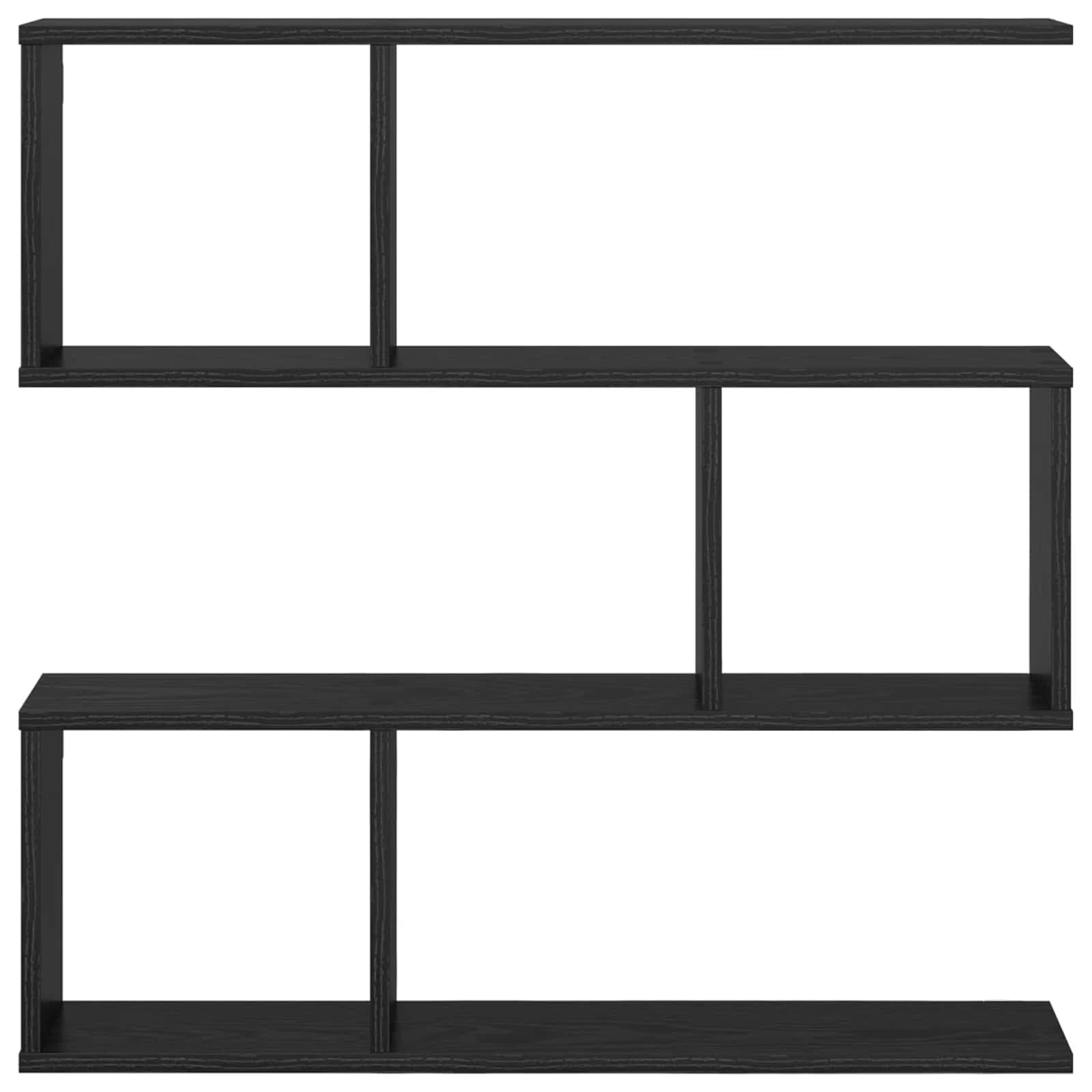 Stenska polica Črni hrast 80 x 12 x 79,5 cm Inženirski les - slika 4