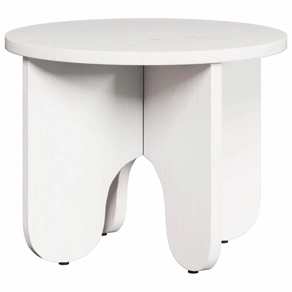 Klubska miza 2 kos Bela 39.5 x 39.5 x 30 cm Trden borov les - slika 6