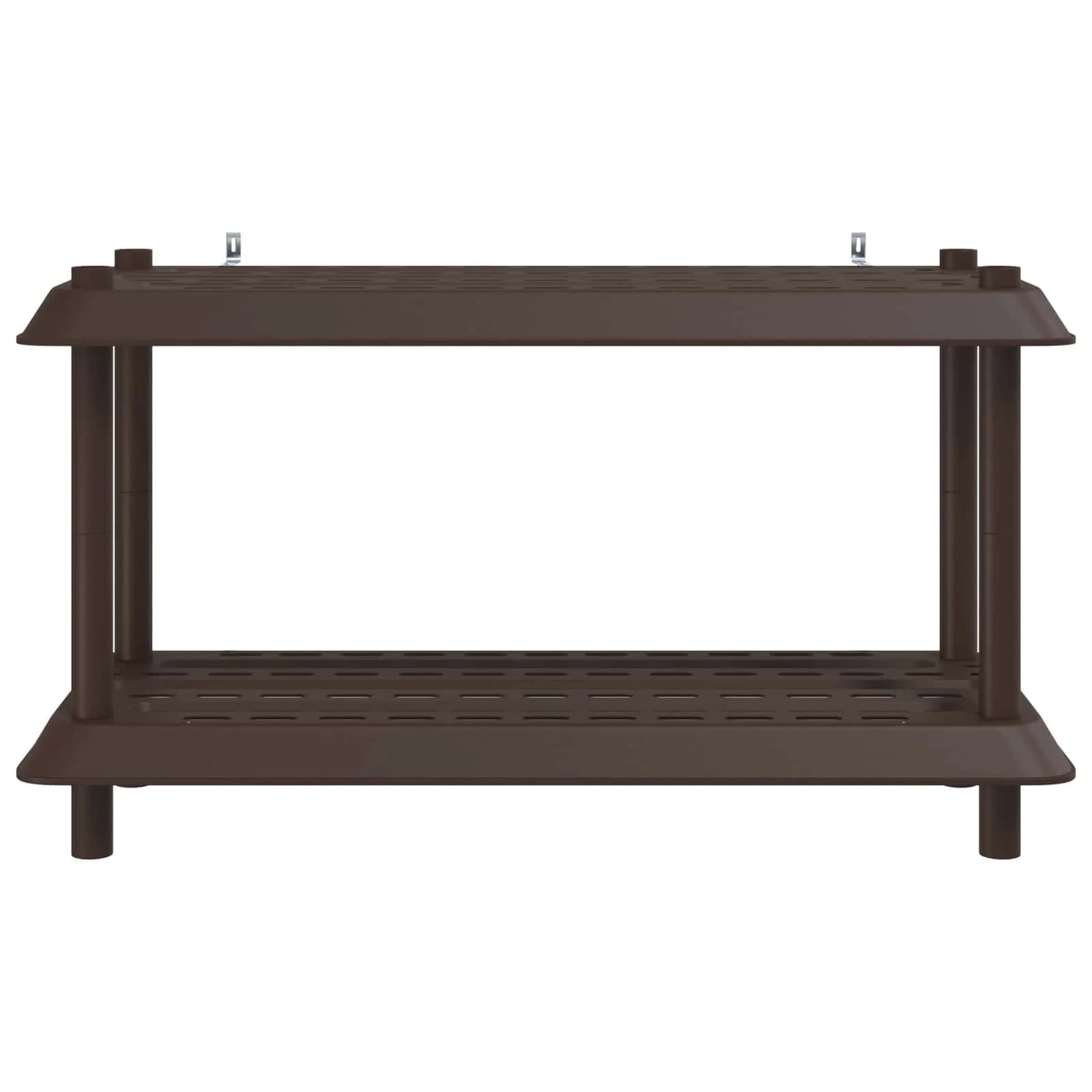 Polična enota 2 nivojev 100 x 40 x 55,5 cm PP Rjava - slika 5