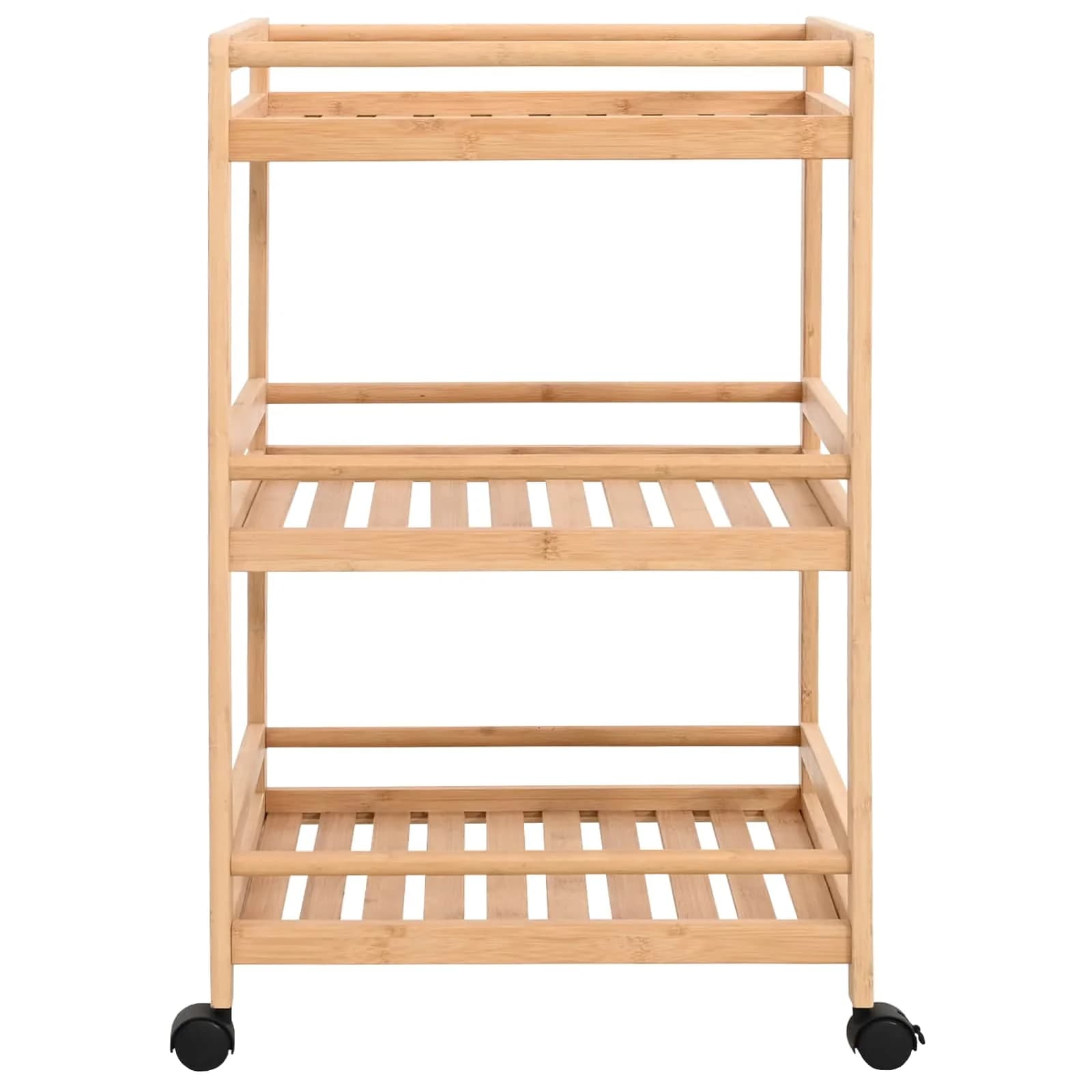 Kuhinjski voziček s koleščki Naravna 46 x 38 x 76 cm Bambus - slika 4