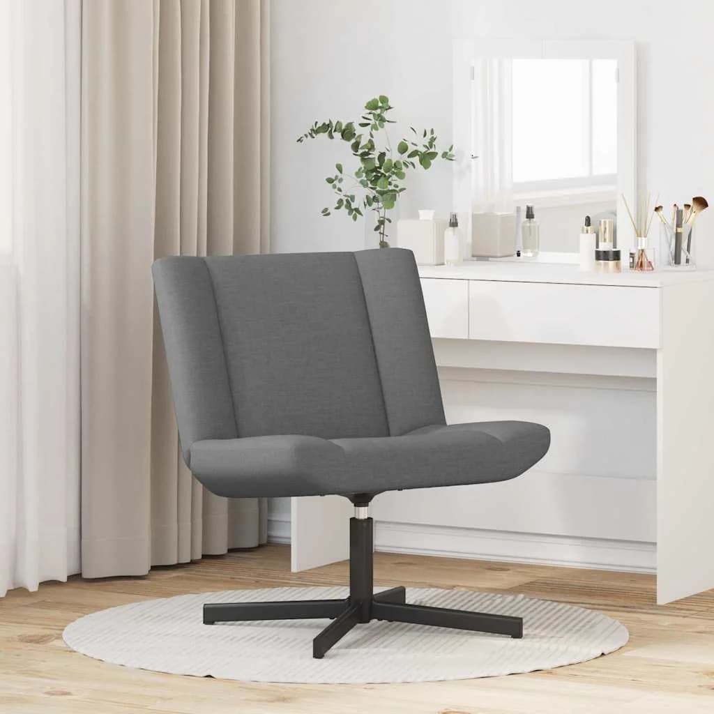 Vrtljiv stol Temno siva 63 x 75 x 76 cm blago - slika 3