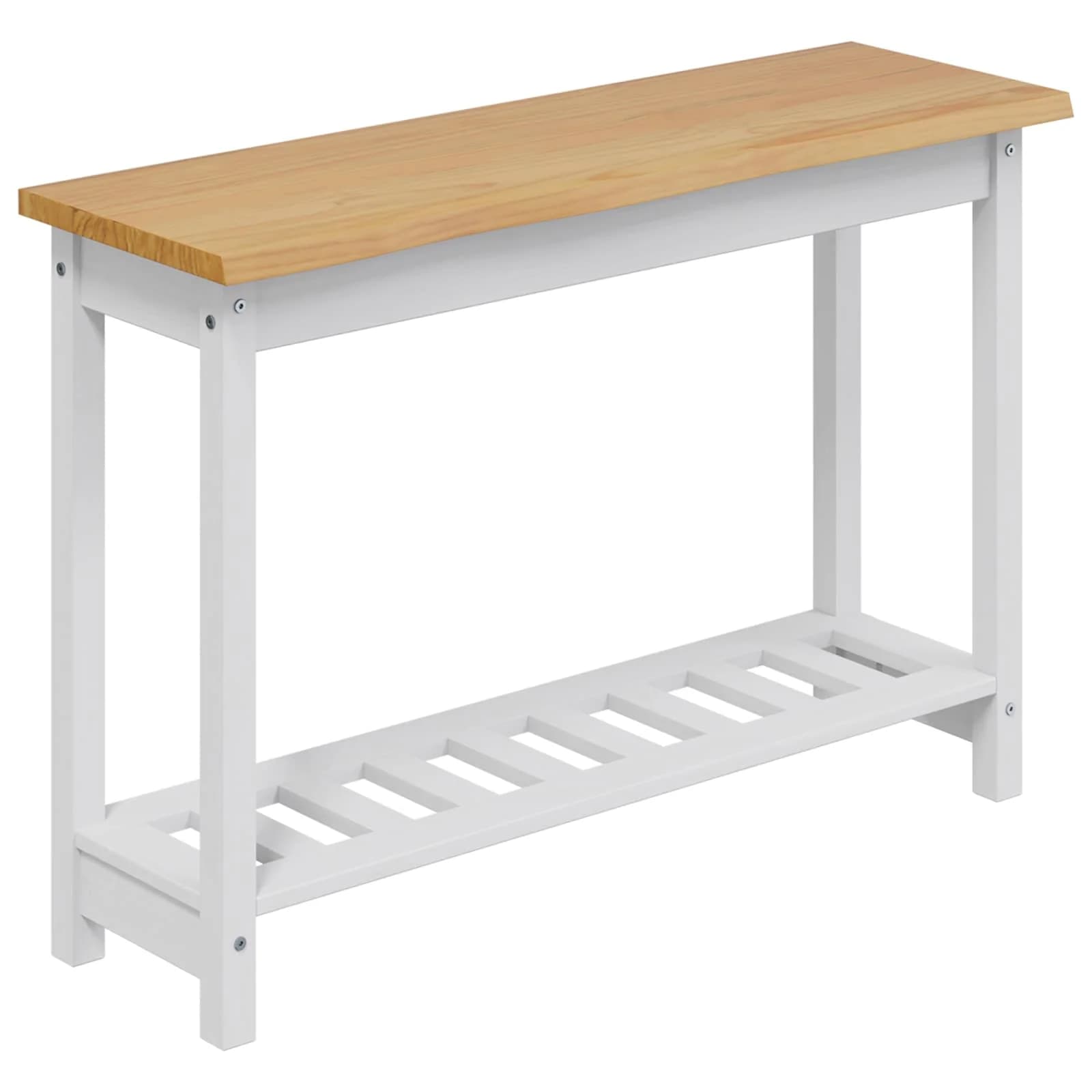 Konzolna miza EKAI Bela 112 x 35 x 76 cm Trdna borovina - slika 2