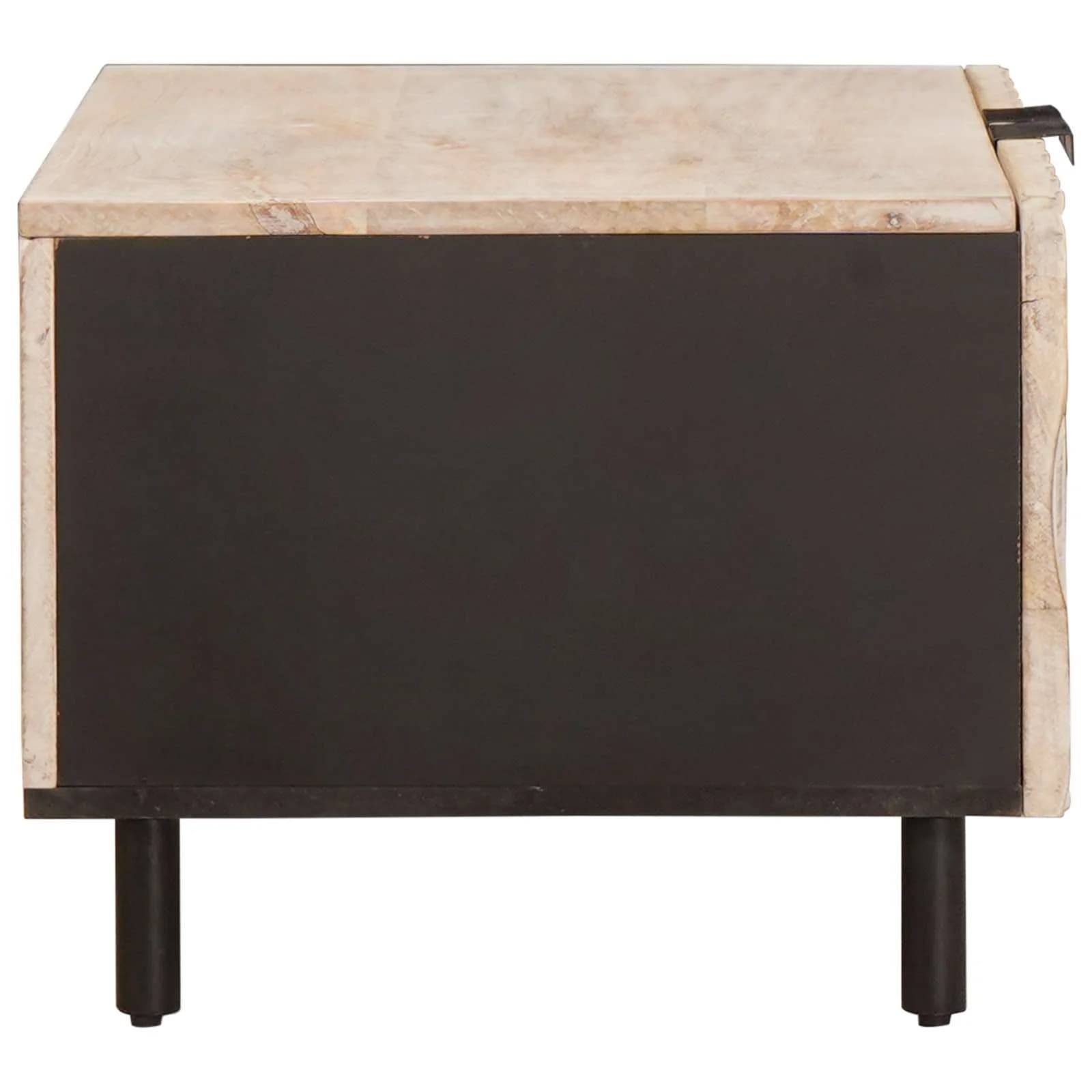 Klubska miza Bela 80 x 50 x 40 cm Masiven les manga - slika 4