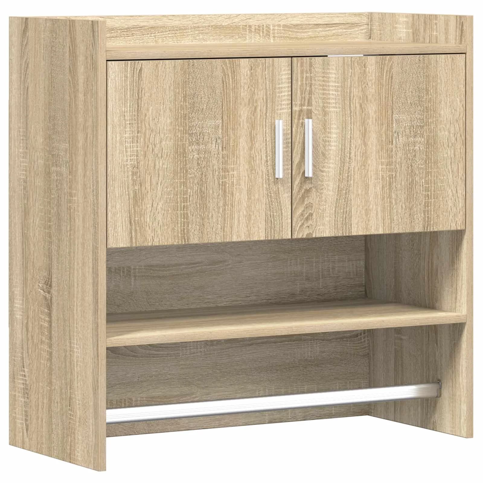 Stenska polica Montaža za steno Sonoma hrast 80 x 36 x 80 cm - slika 2