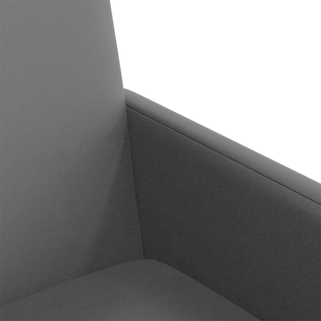 Jedilni stoli s kolesi 2 kos Umetna koža Siva 57 x 66 x 94 cm - slika 7