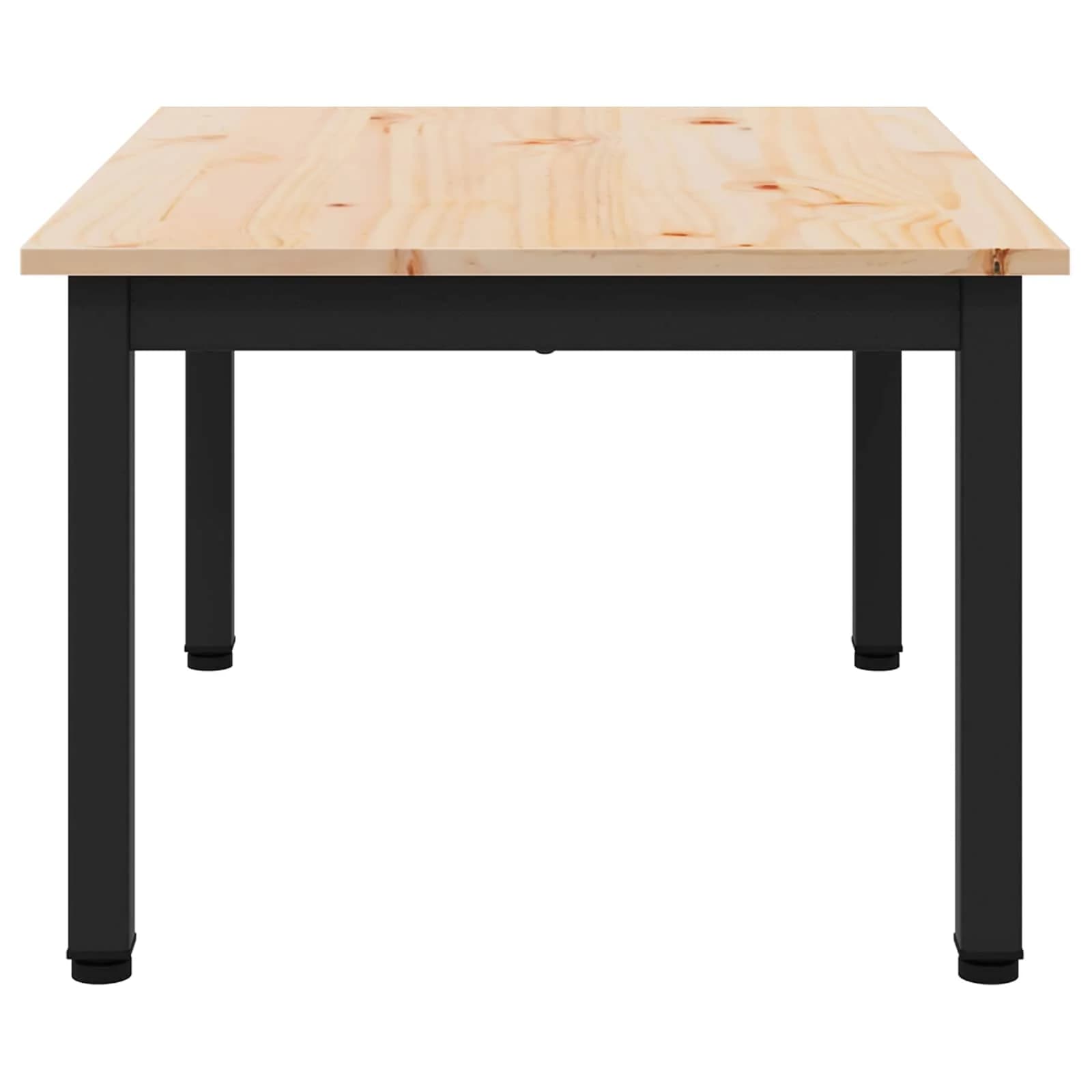 Klubska miza Naravna 70 x 50 x 36 cm Masivno borovo les - slika 6
