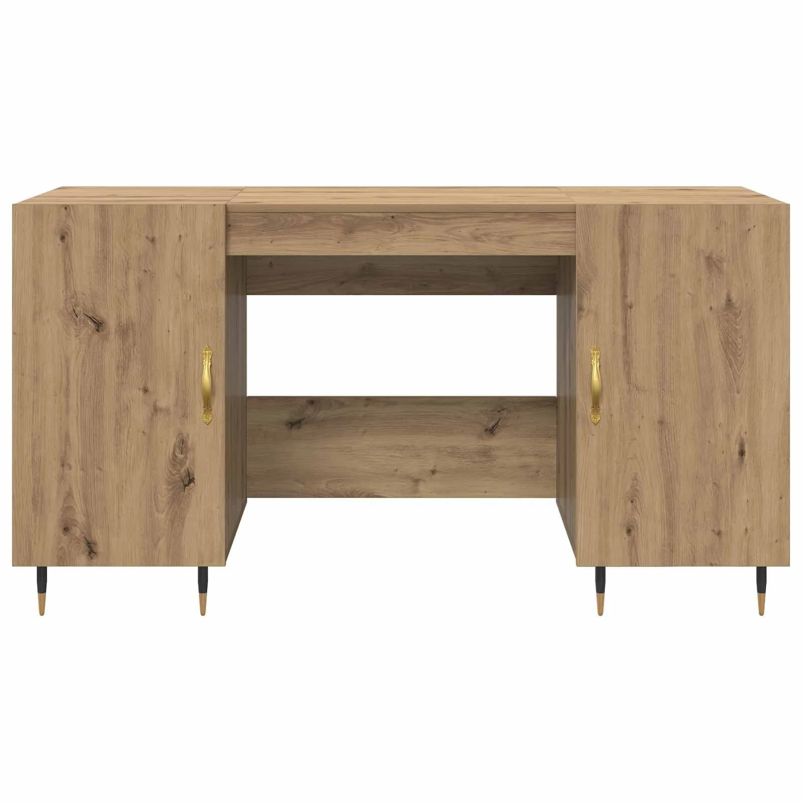 Miza artisan hrast Inženirski les 140 x 50 x 75 cm - slika 6