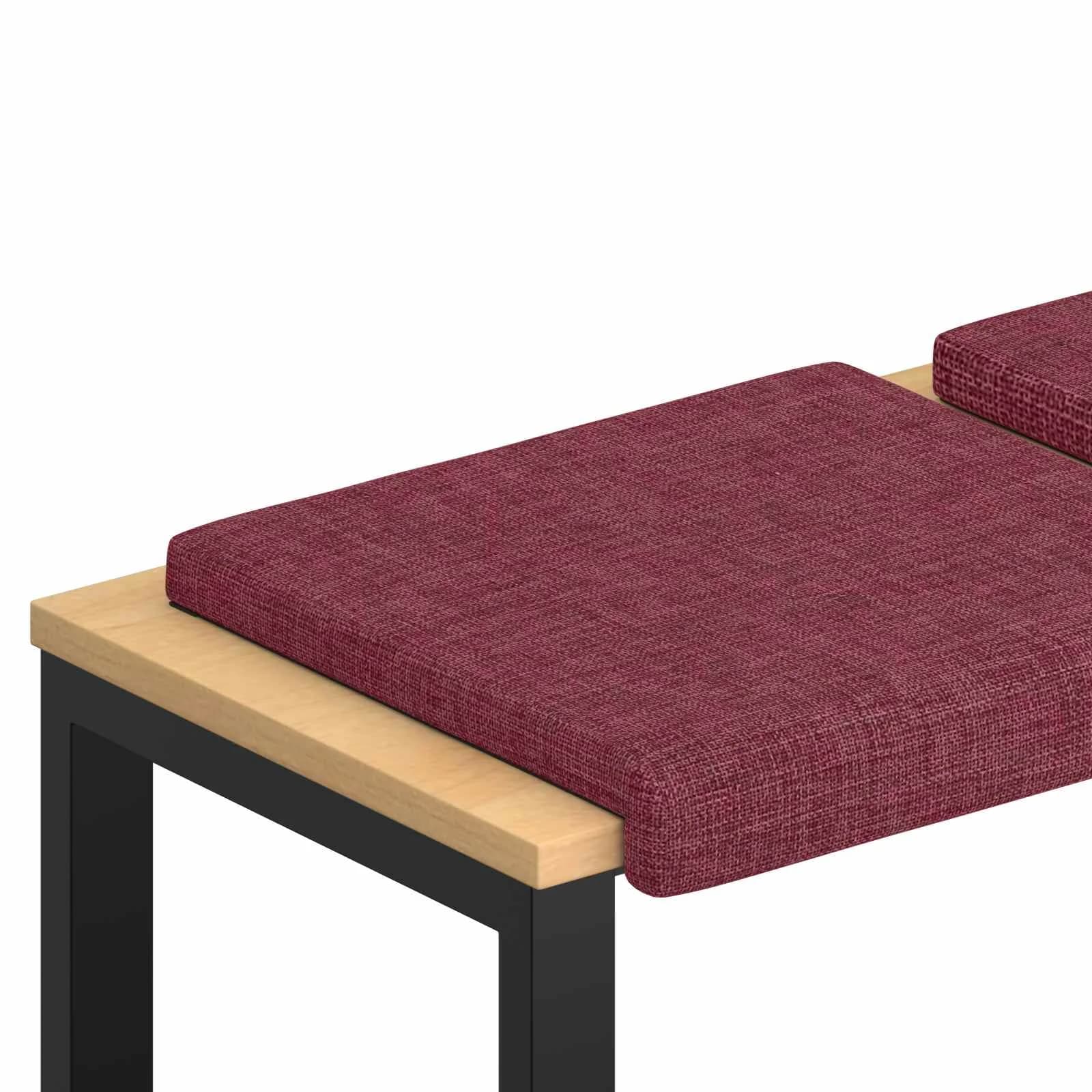 Blazina za klop 4 kos Blago Vinorodna rdeča Globina 35 cm - slika 2