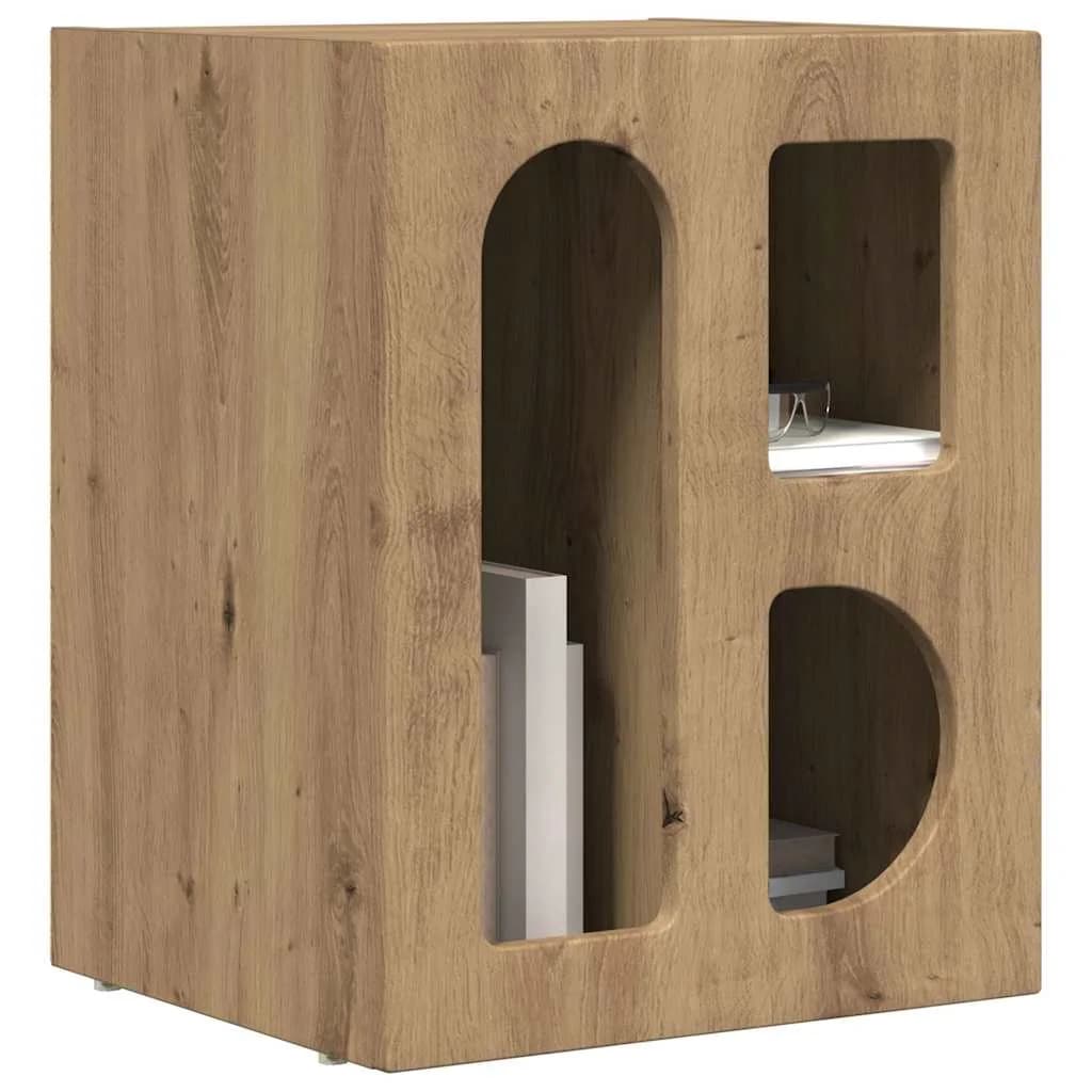 Nočna omarica ELST 2 kos Umetni hrast 40 x 35 x 50 cm - slika 3