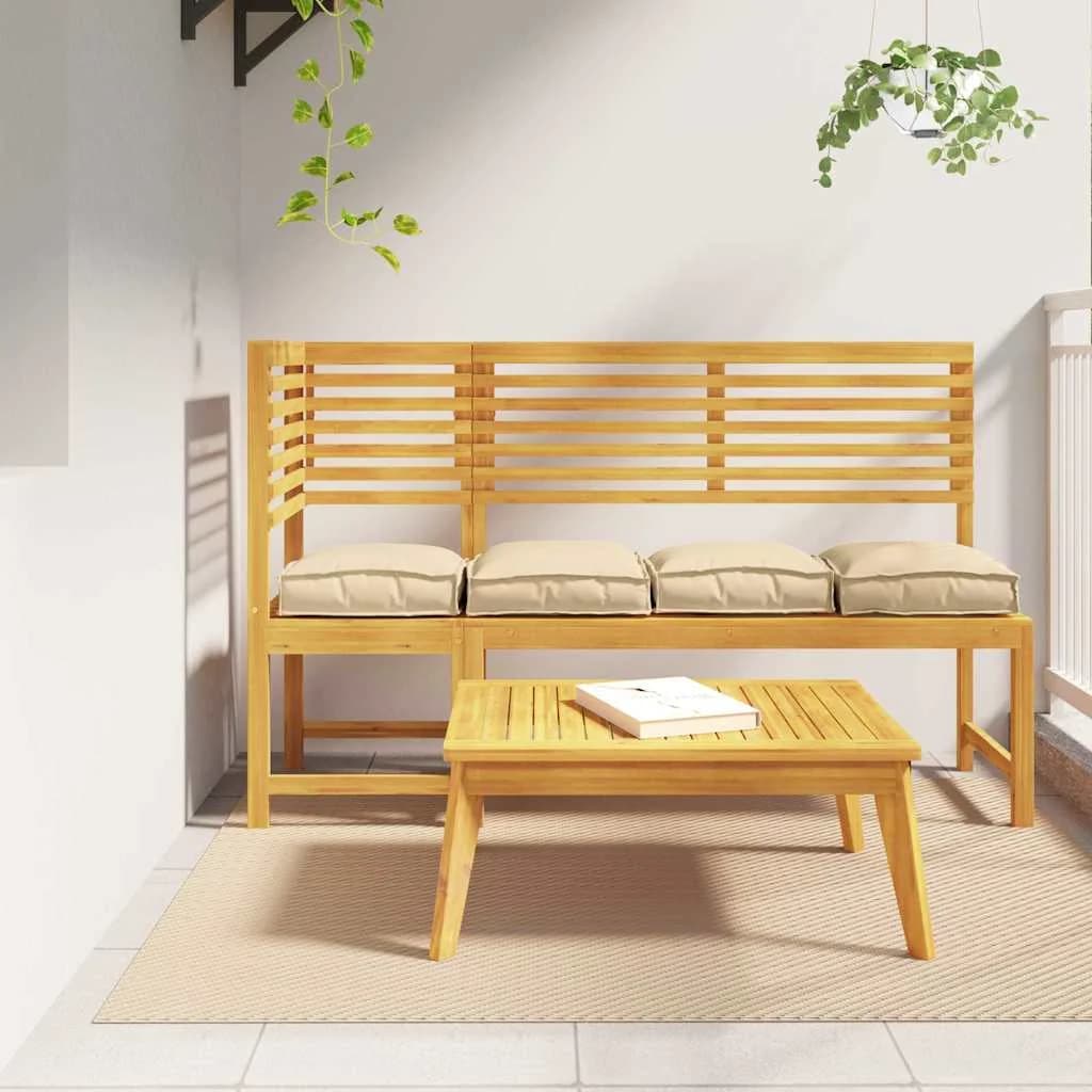 Blazina 4 kos Oxford tkanina Bež 40 x 40 x 8 cm