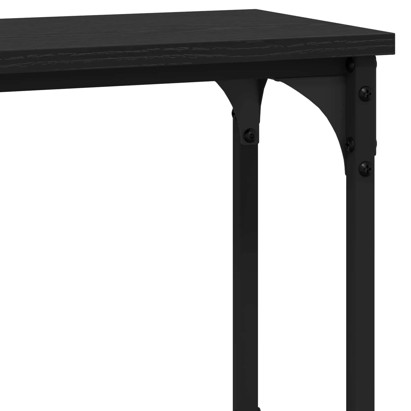 Konzolna miza Črni hrast 100 x 22,5 x 75 cm Inženirski les - slika 9