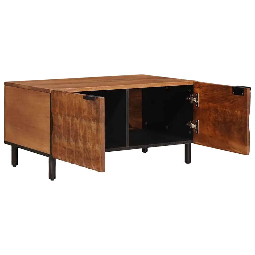 Klubska miza Rjava 80 x 50 x 40 cm Masiven les manga - slika 2
