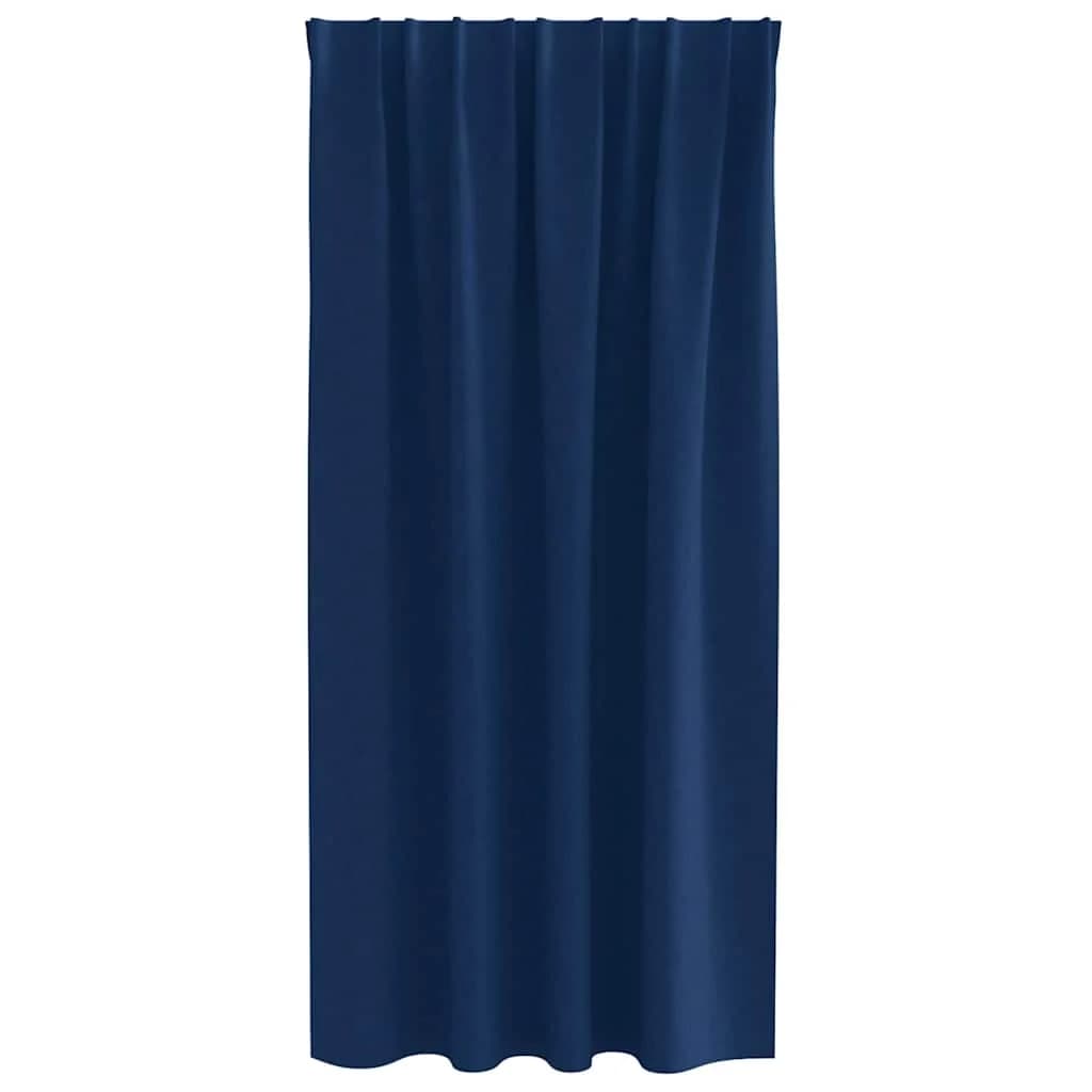 Zavese za zatemnitev z obroči 2 kos Temno modra 175 x 140 cm - slika 4