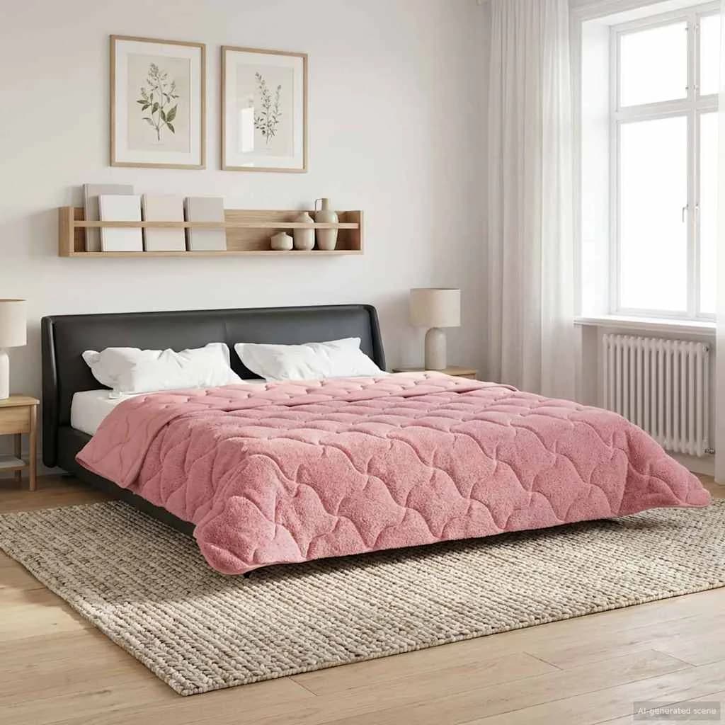 Zimska posteljnina Roza 200 x 200 cm Mikrofibra in Teddy flis