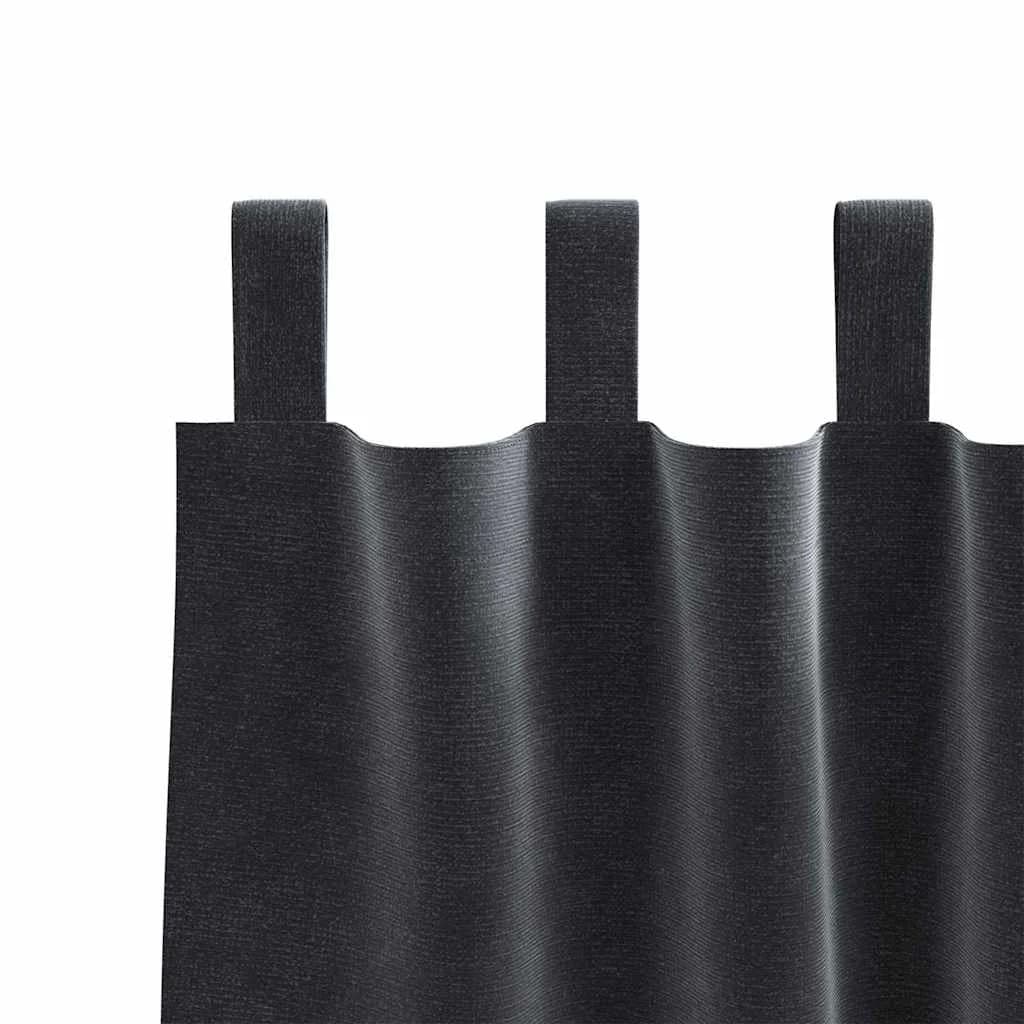 Zatemnitvene zavese 2 kos Temno siva 140 x 140 cm Žamet - slika 5