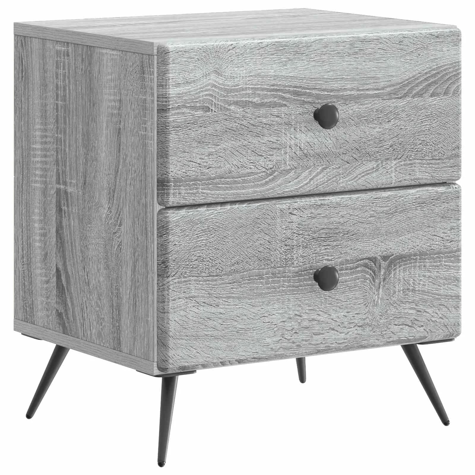 Nočna omarica 2 kos Siva Sonoma 43 x 34,5 x 47,5 cm - slika 5