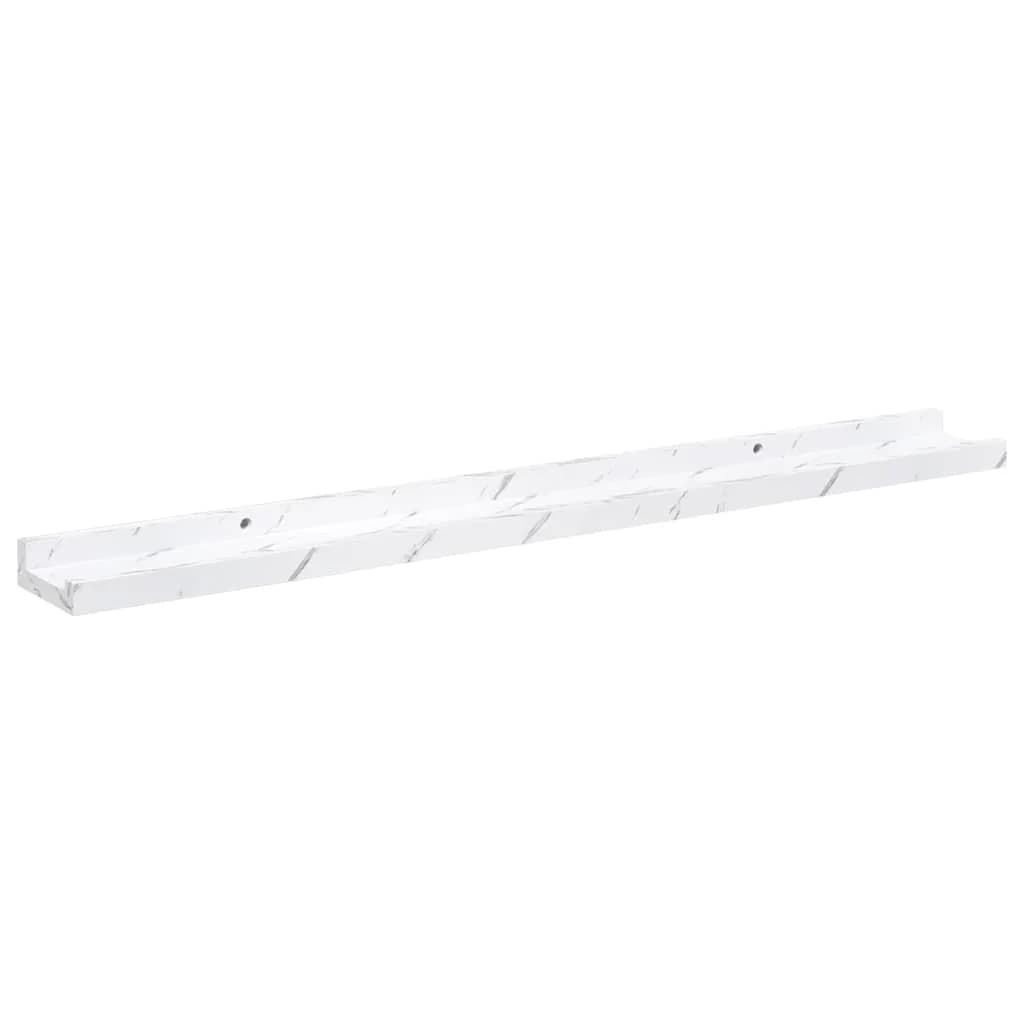 Stenska polica Montaža za steno 4 kos Beli marmor 80 x 9 x 3 cm - slika 6