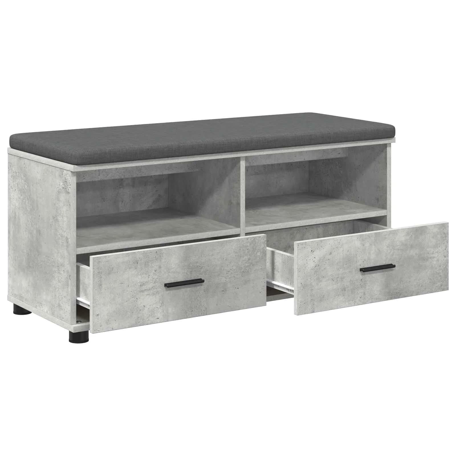 Haldna klop z blazino s predalom Beton Siva 100 x 38 x 46 cm - slika 5
