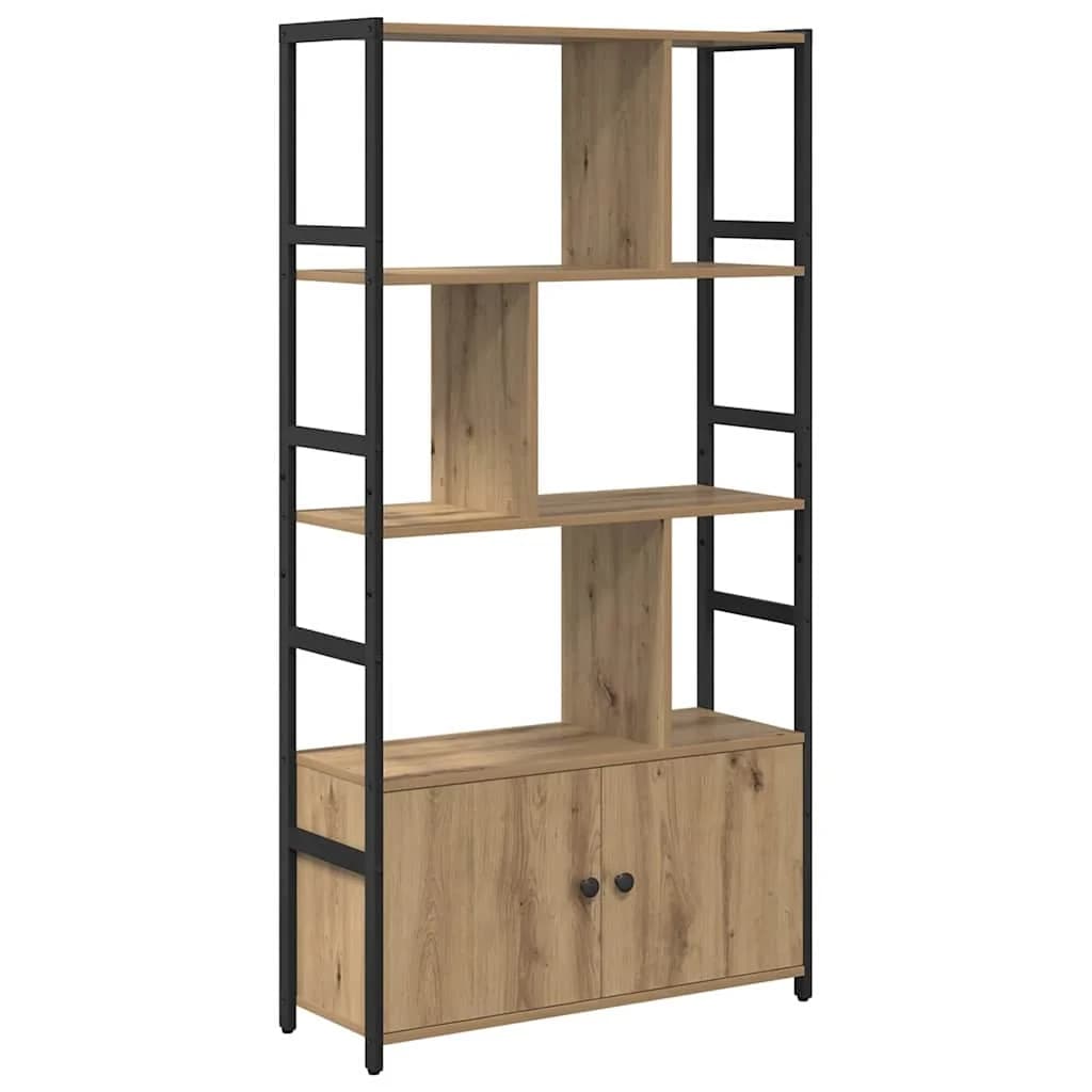 Knjižna polica 80 x 30 x 155,5 cm Inženirski les Umetni hrast - slika 2