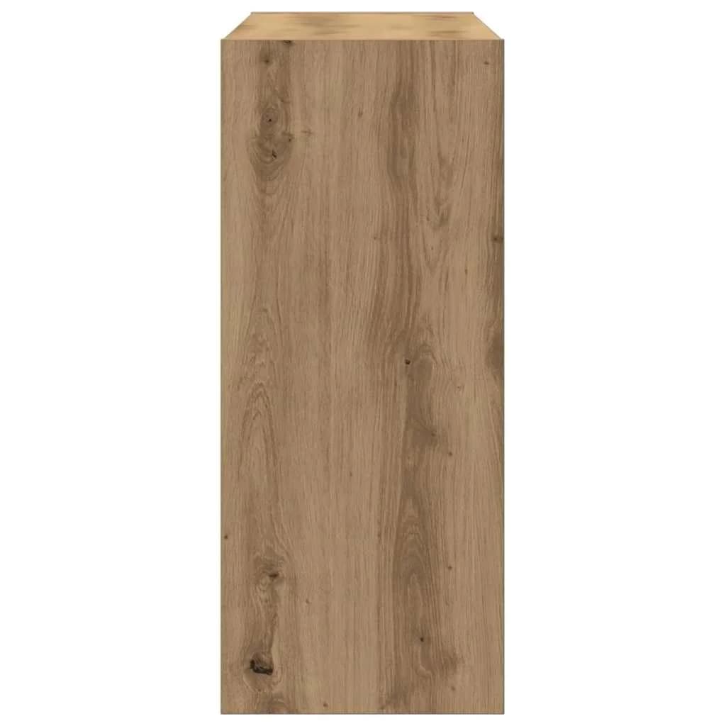Knjižna omara 2 nivojev 100 x 30 x 72 cm Inženirski les - slika 7