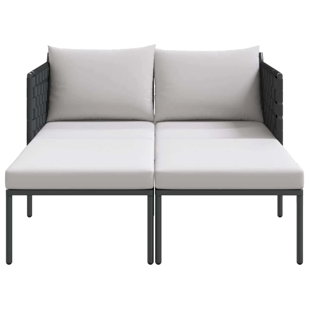 Ležalnik Antracit 153 x 115 x 69.5 cm Prašno lakirano jeklo - slika 6