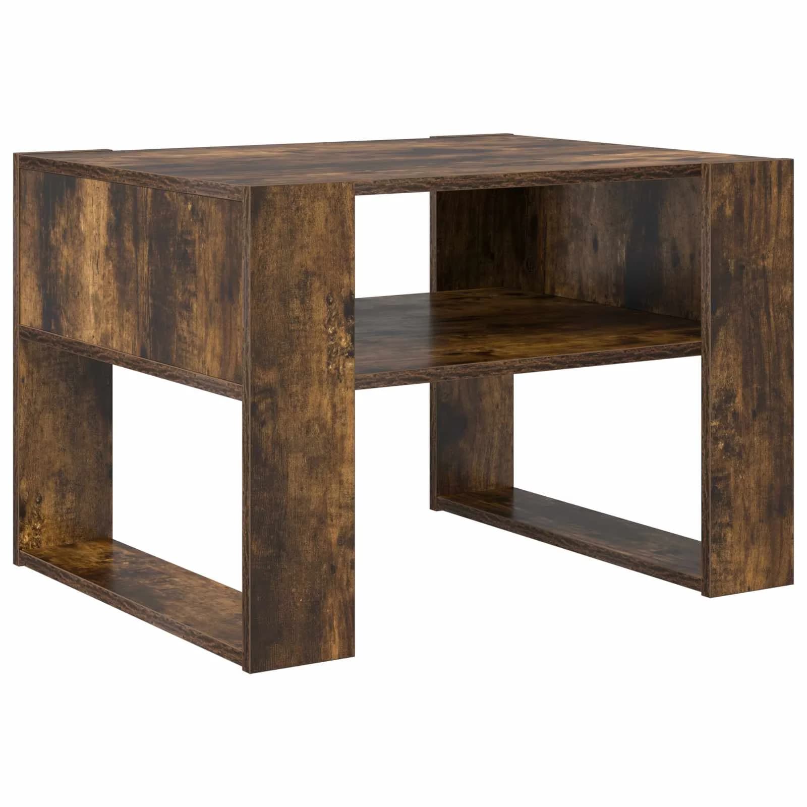 Klubska miza Dimljeni oreh 66 x 53 x 45 cm Inženirski les - slika 2