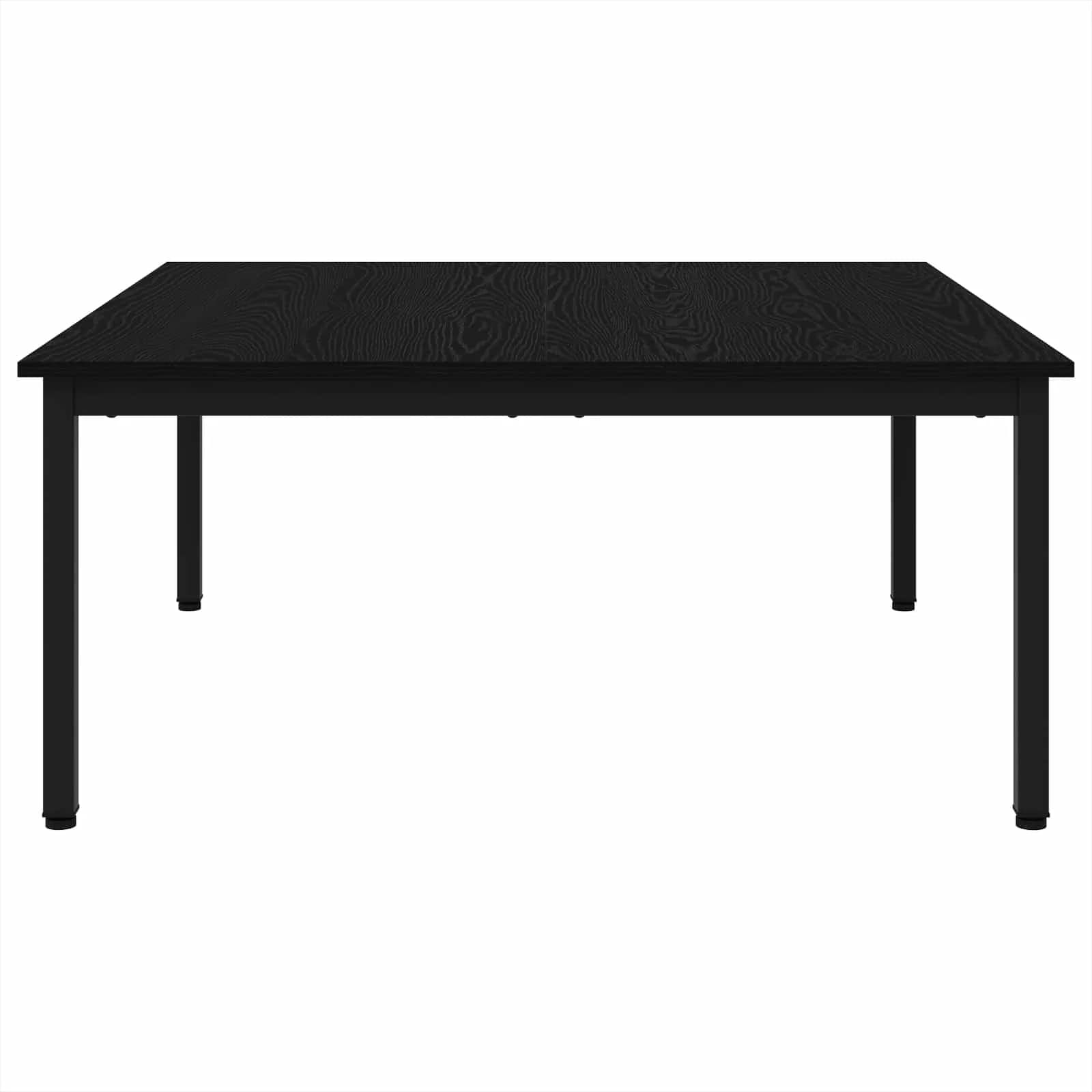 Klubska miza Črna Orehovina 100 x 100 x 45 cm Inženirski les - slika 5
