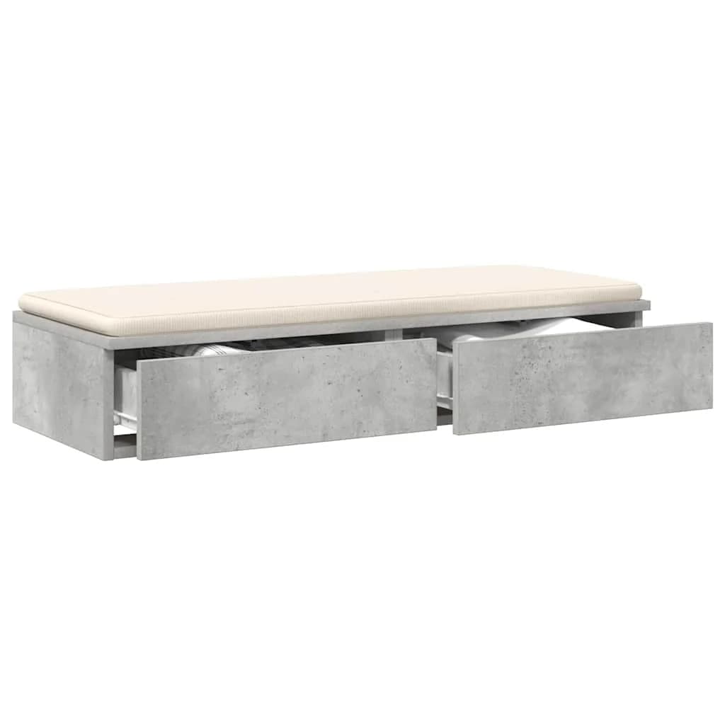 Posteljni predali s predalom Betonsko siva 80 x 36,5 x 16,5 cm - slika 3