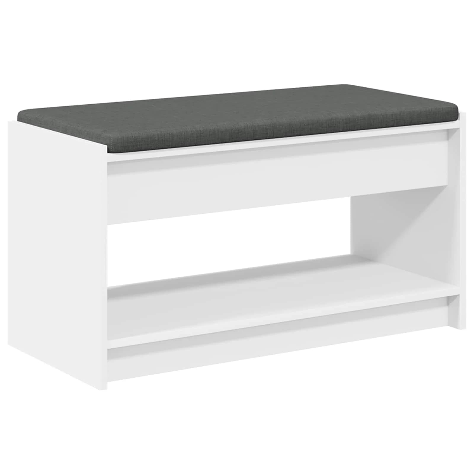 Haldna klop Bela 83 x 38 x 45 cm Oblikovan Les in Tkanina - slika 2