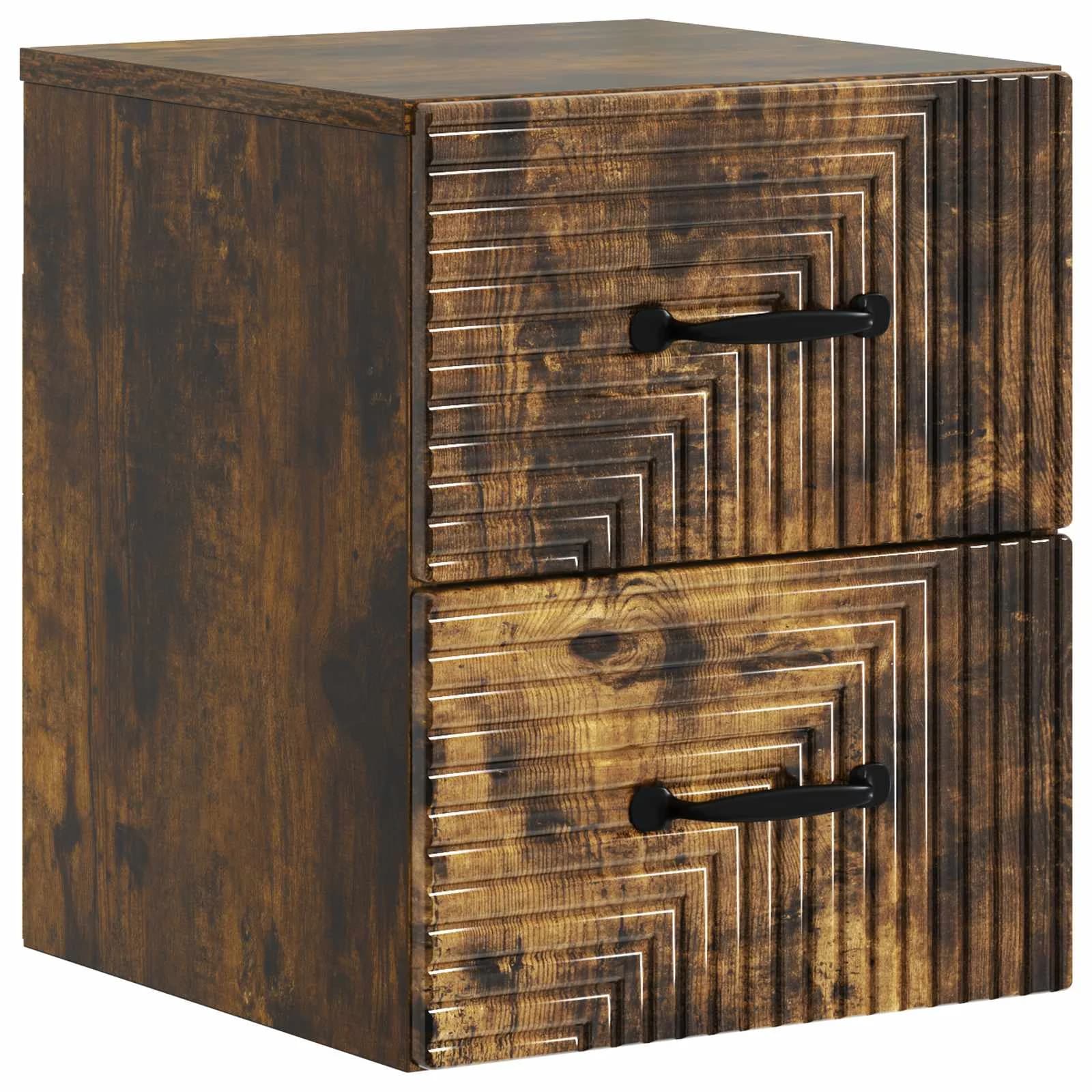 Stenski nočni omarici Dimljen hrast 34,5 x 33 x 40 cm - slika 2
