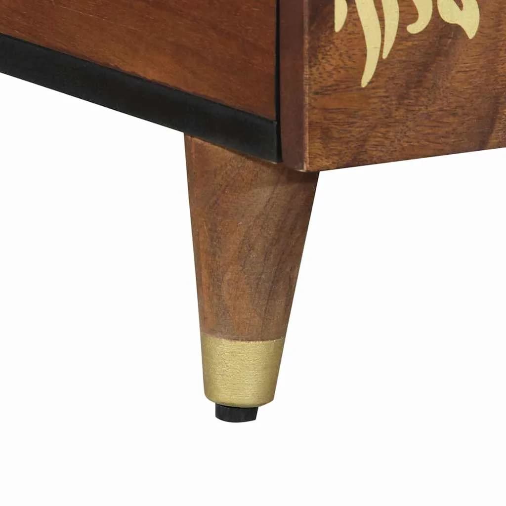 Klubska miza Medeno rjava 80 x 54 x 40 cm Masiven les manga - slika 8