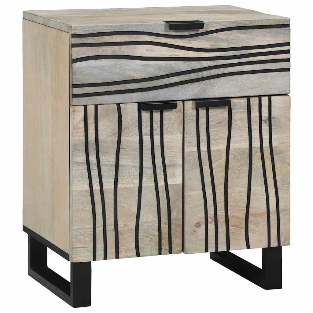 Nočna omarica Bela 50 x 33 x 60 cm Inženirski les