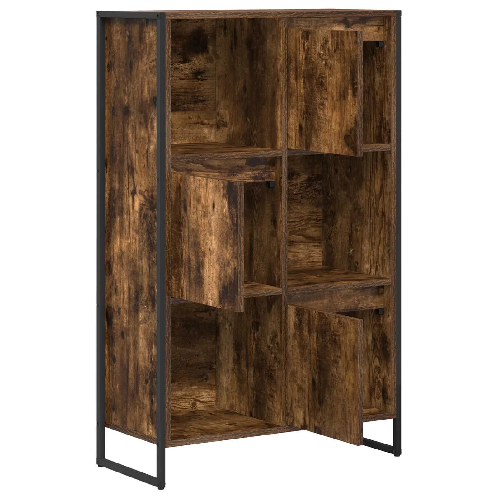 Knjigovni omar 68 x 30 x 108.5 cm Inženirski les Dimni hrast - slika 5