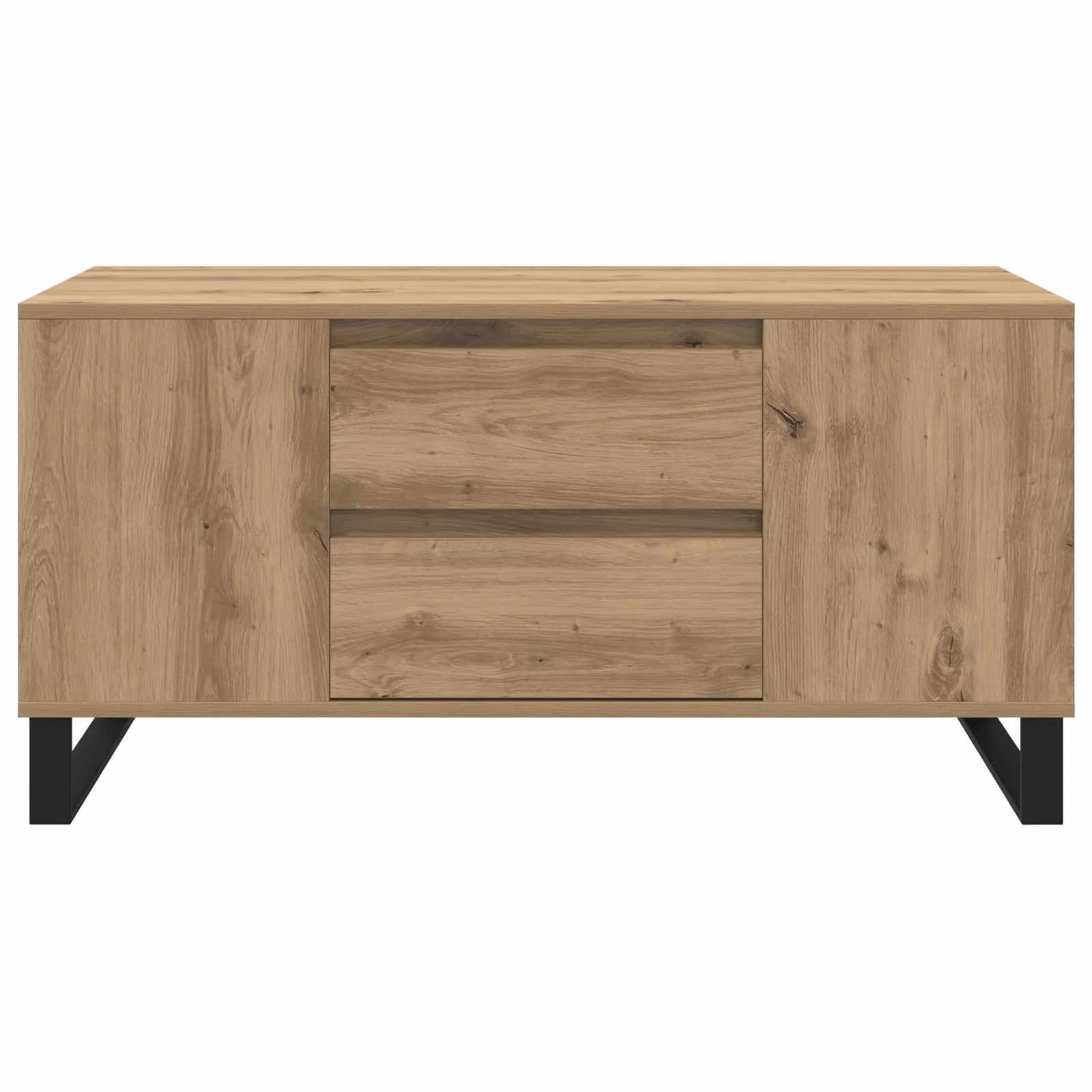 Klubska miza Umetni hrast 102 x 44,5 x 50 cm Inženirski les - slika 6