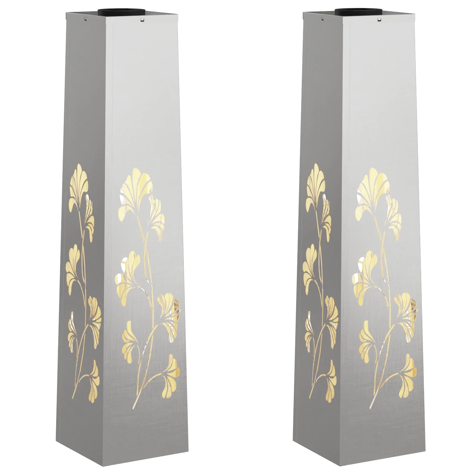 Solarno LED svetilo za pot 2 kos Toplo bela 18 x 18 x 80 cm - slika 2