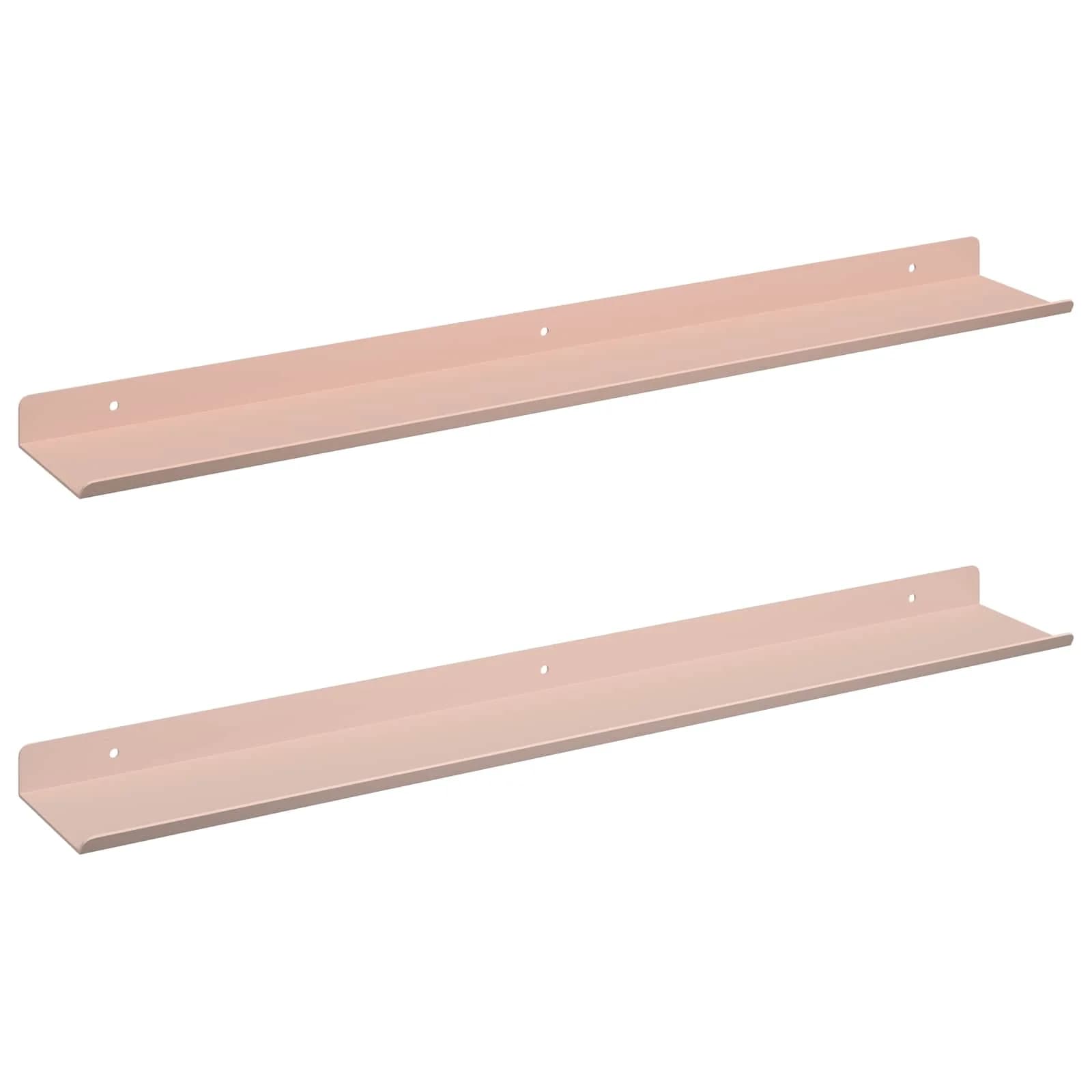Ležeča polica Montaža za steno 2 kos Roza 60 x 8,5 x 2,5 cm - slika 2