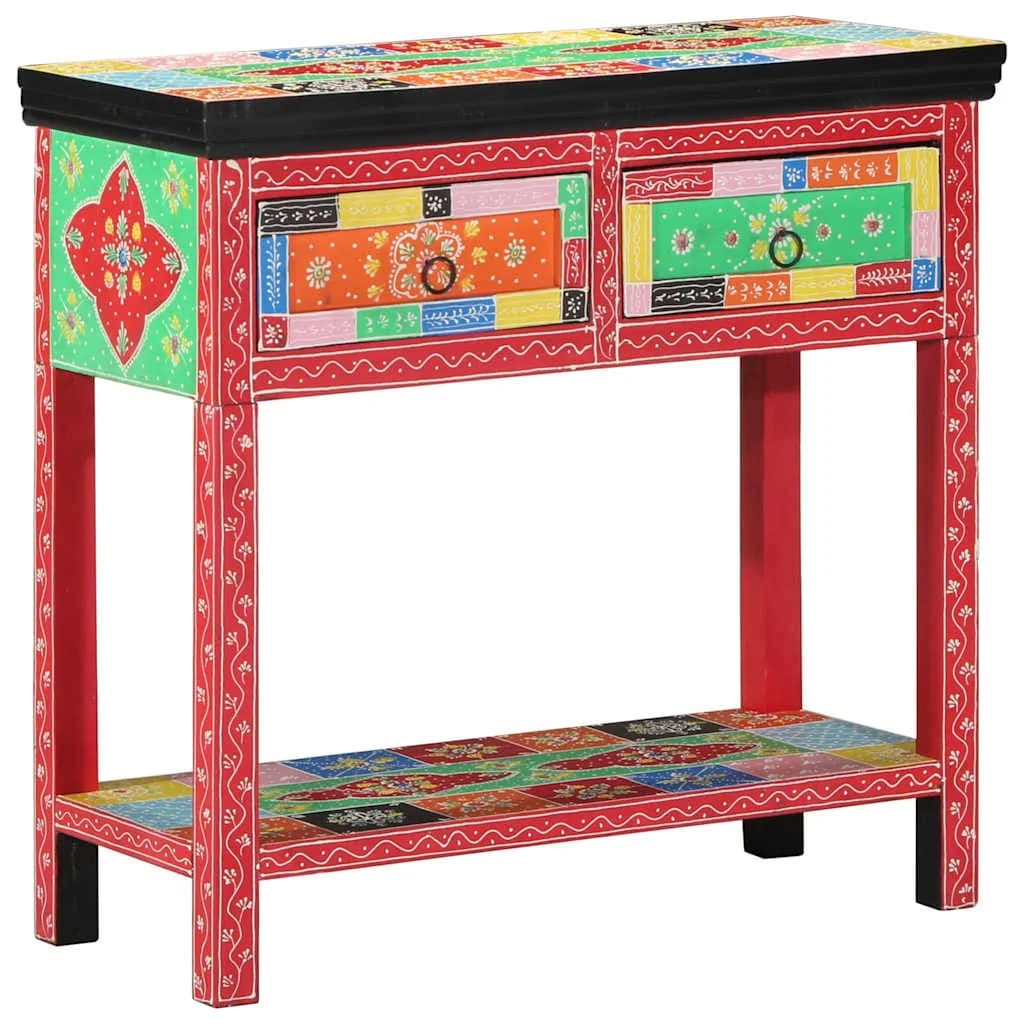 Konzolna miza s predalom večbarvno 80 x 35 x 76 cm - slika 6