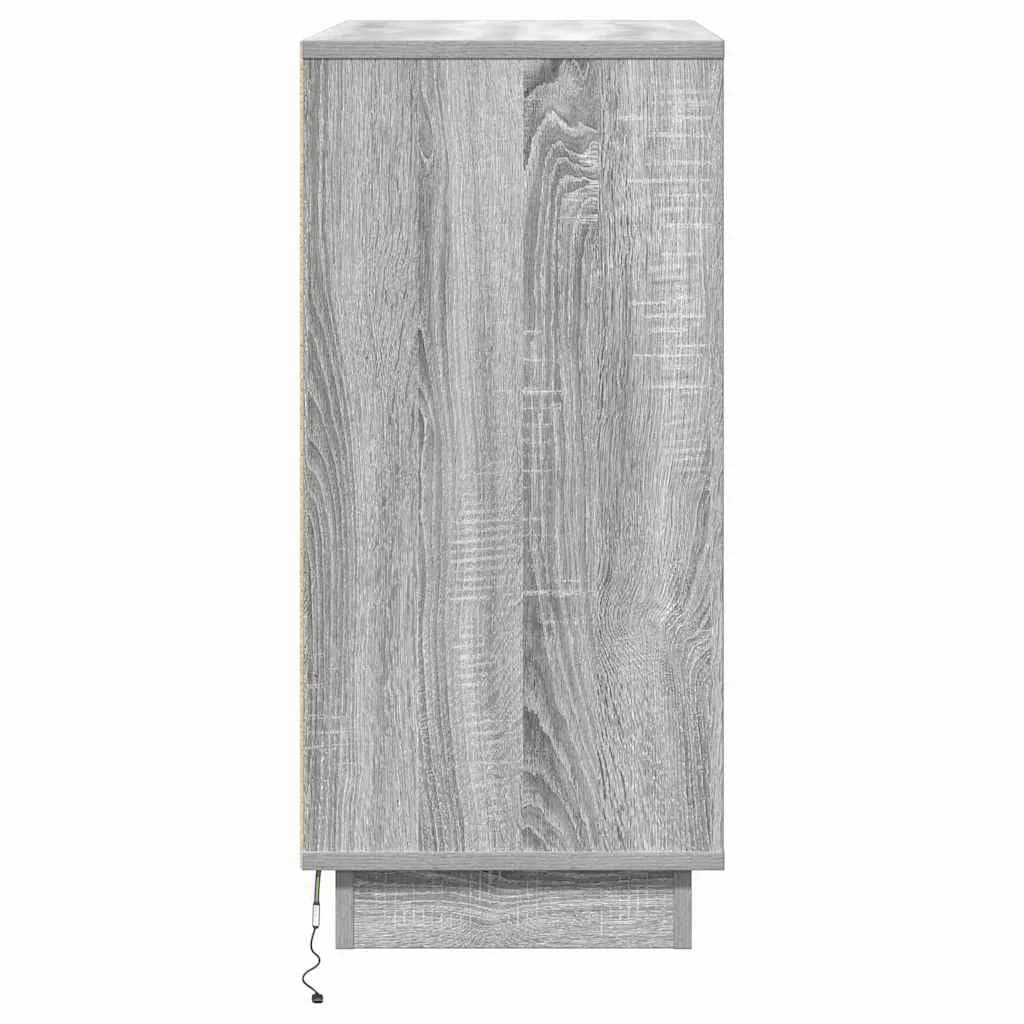 Nočna omarica Siva 71 x 34,5 x 75 cm Inženirski les - slika 9