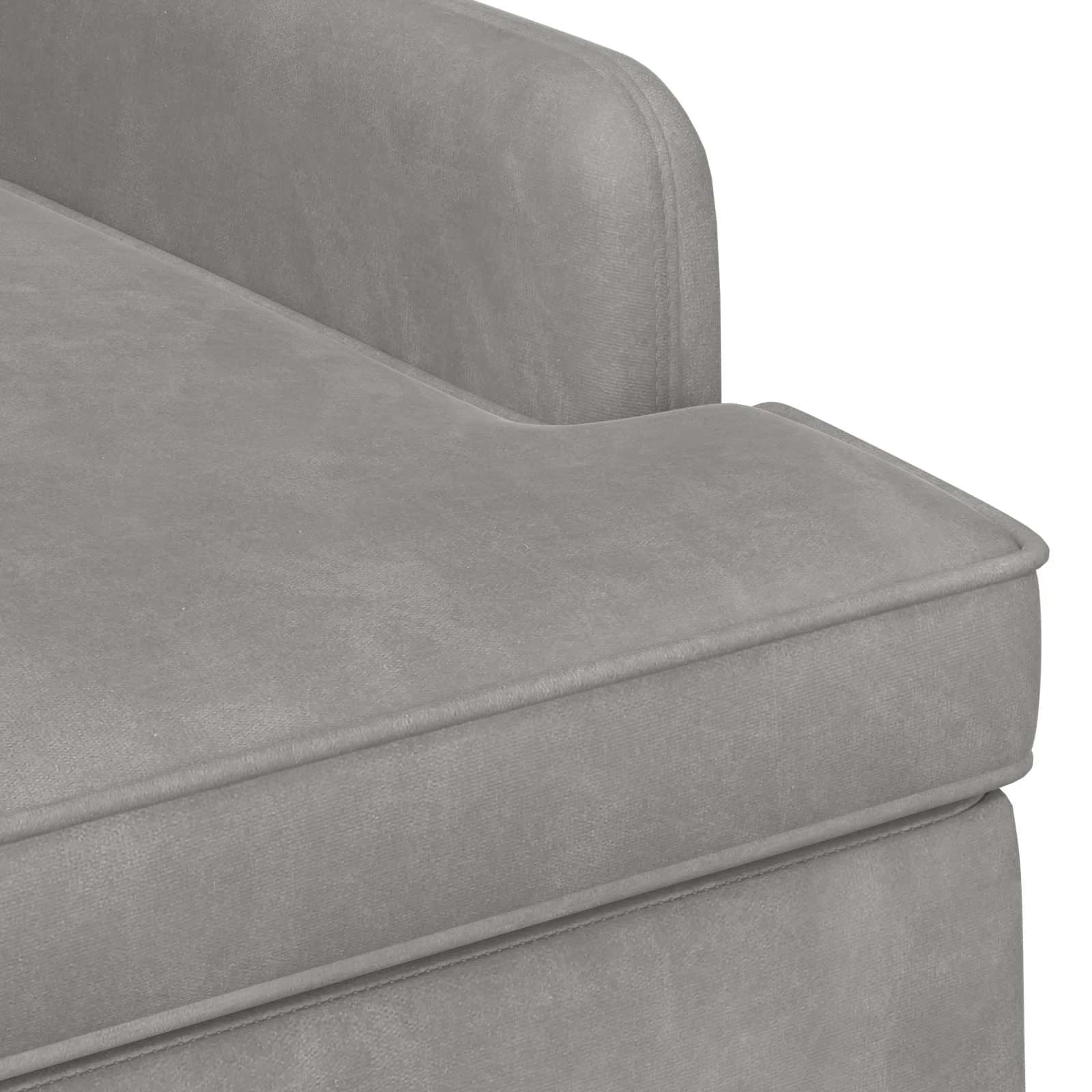 Dvojnica s gumbi Svetlo siva 111 x 65 x 79 cm Žamet - slika 6