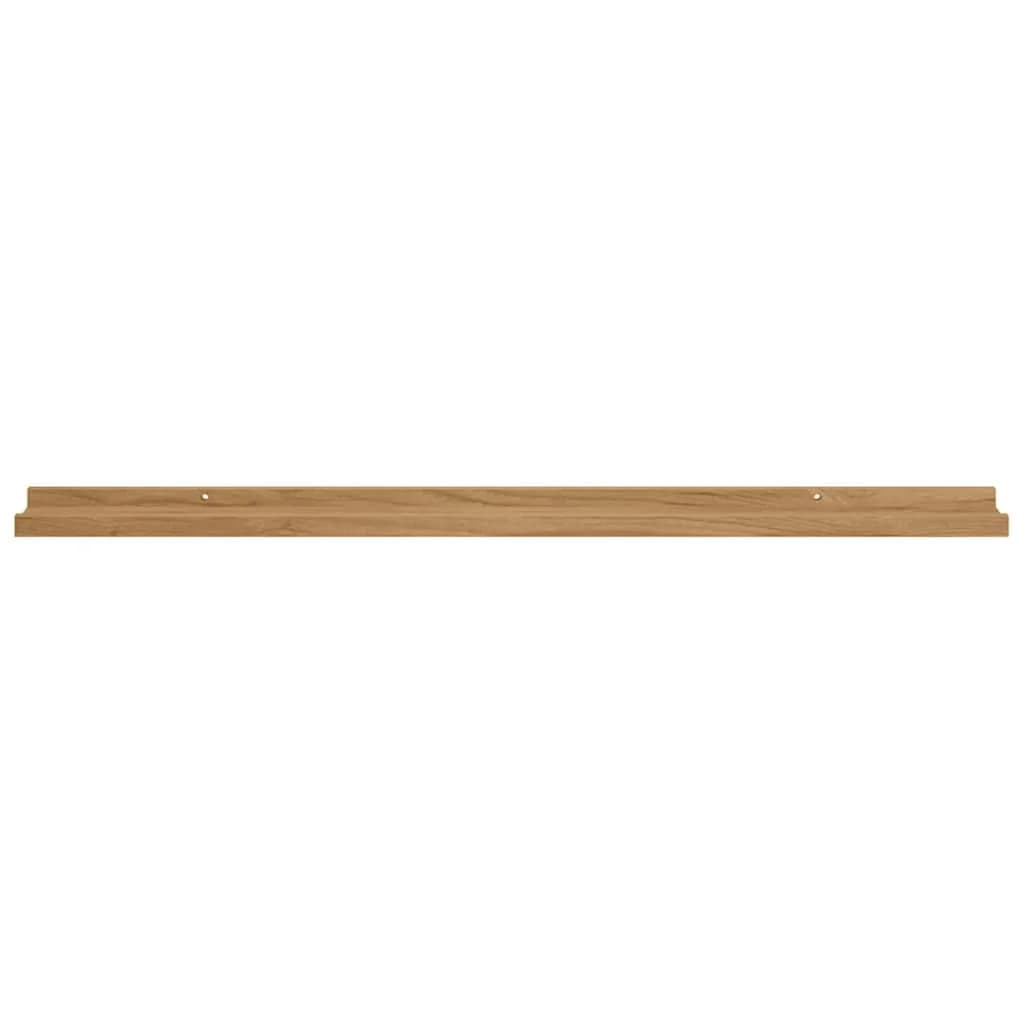 Stenska polica Montaža za steno 2 kos Rjava 100 x 9 x 3 cm - slika 7