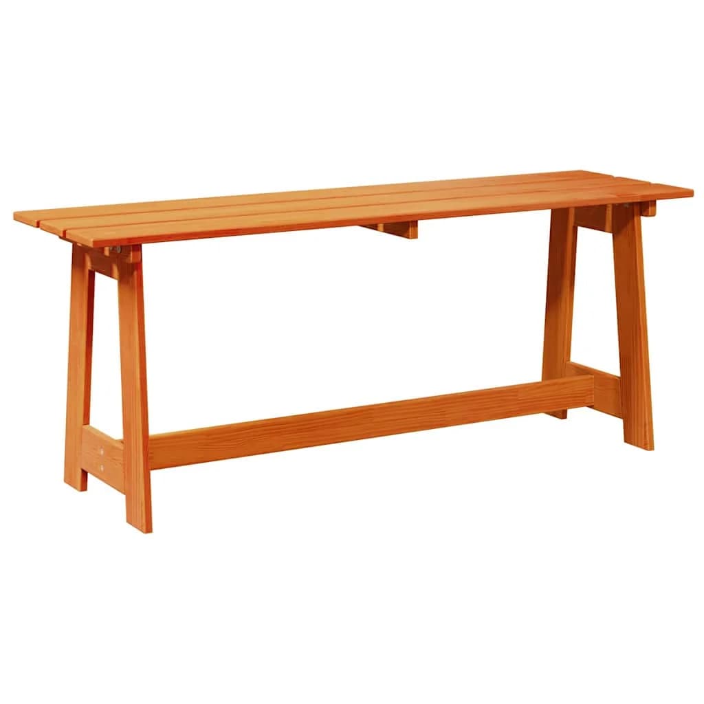 Zunanja klop Rjava 119 x 37 x 47 cm Masivno borovo les - slika 6