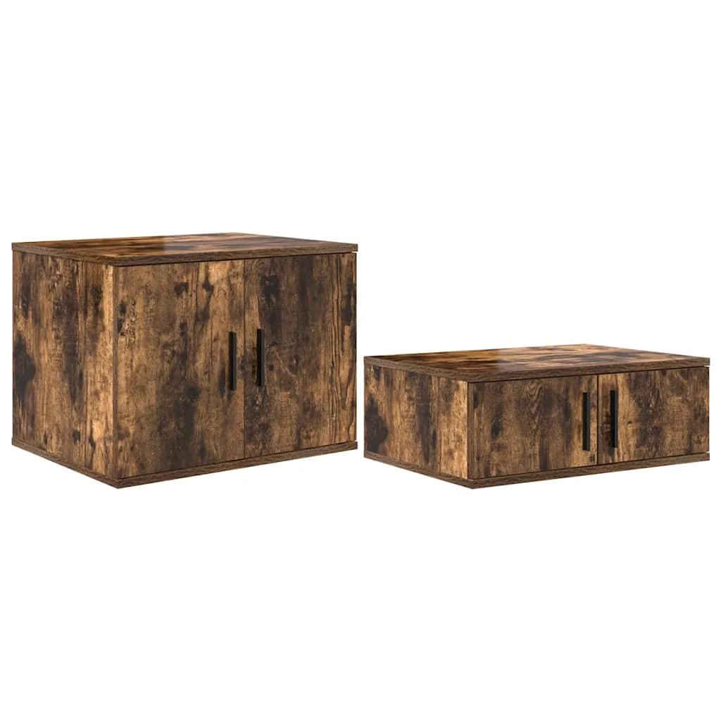 Omarica za shranjevanje 2 kos Dimljeni oreh 103 x 41 x 40 cm - slika 2